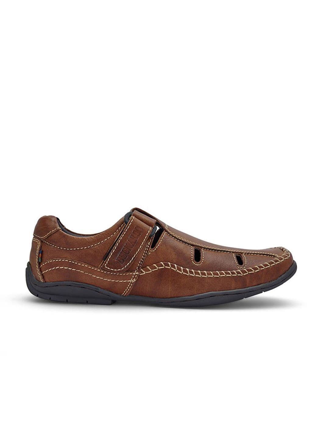 Buckaroo Men Tan Genuine Leather Comfort Sandals thumbnail 5