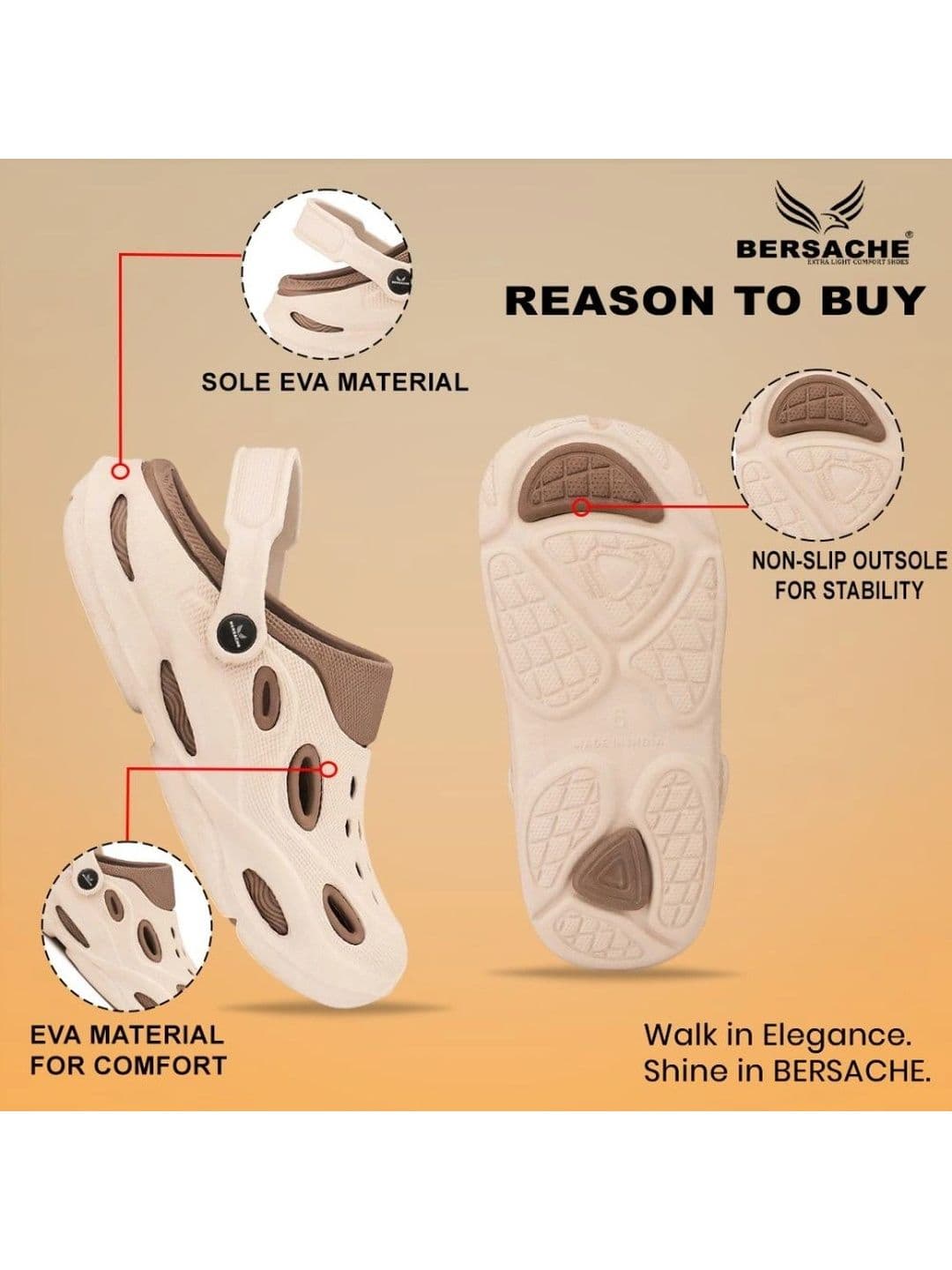 BERSACHE Men Clogs Sandals thumbnail 5