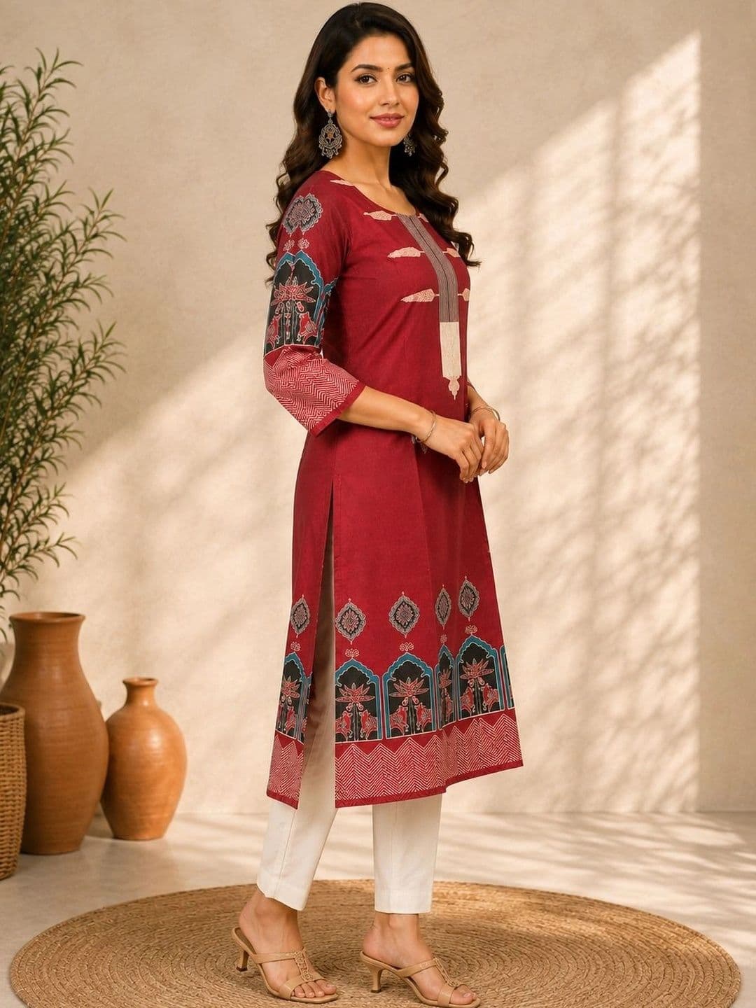 Anouk Women Ethnic Motifs Printed Kurta thumbnail 7