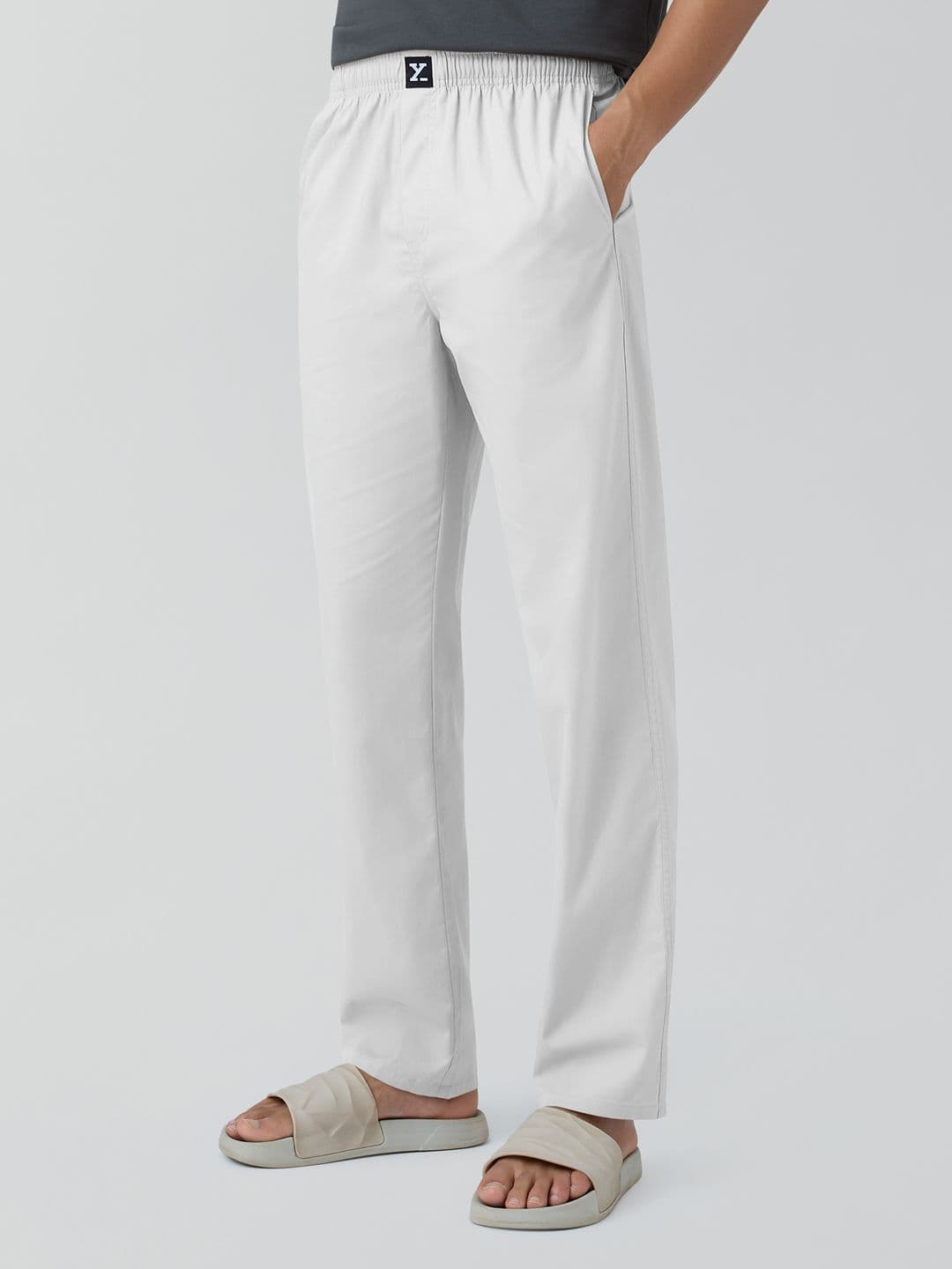 XYXX Solid Mid-Rise Cotton Lounge Pants thumbnail 16