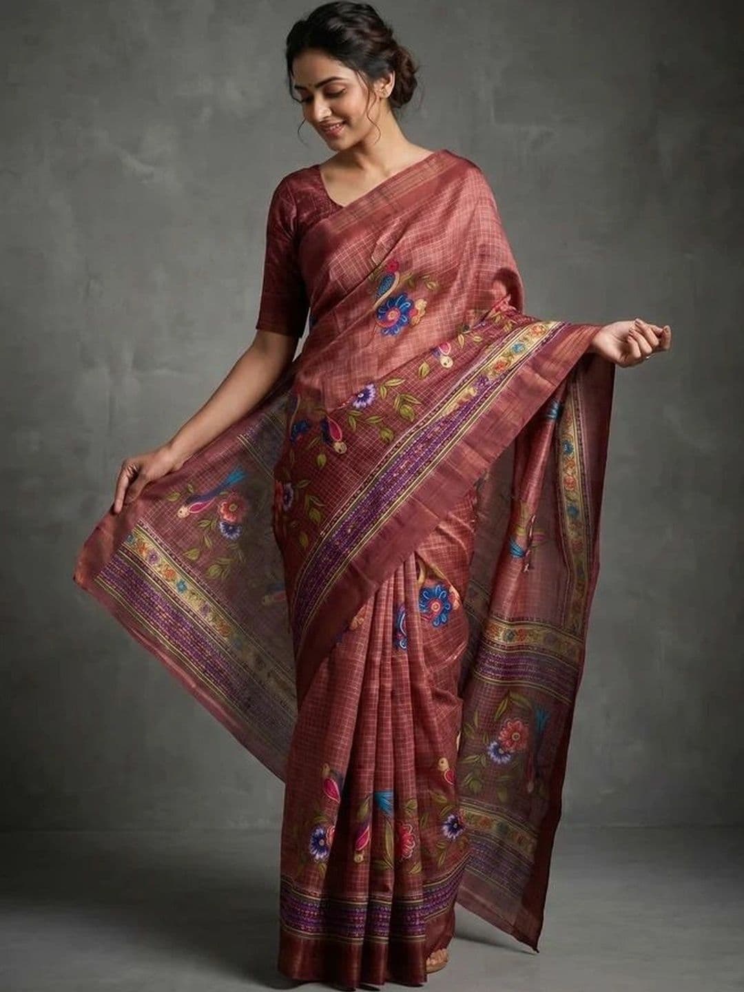 NARIVESH TRENDS Floral Saree - view 1