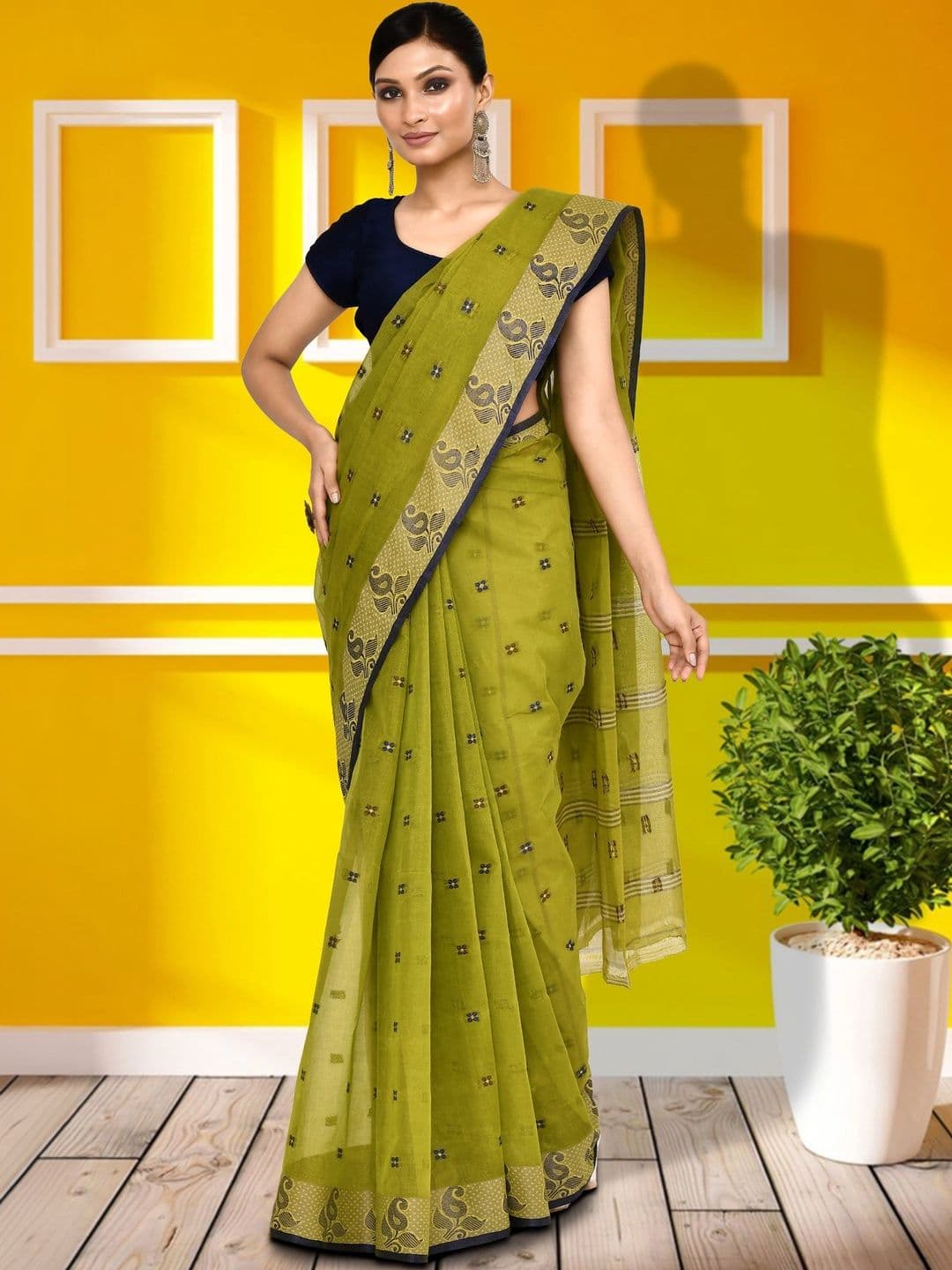 TANTSHREE Pure Cotton Saree thumbnail 5