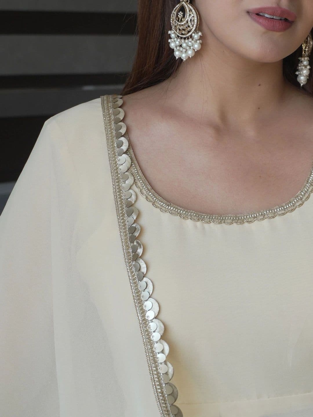 Glamelab Women Gotta Patti Kurta with Palazzos & With Dupatta thumbnail 4
