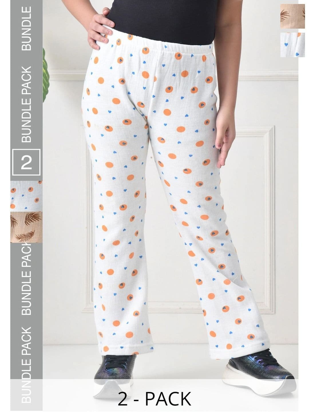 BAESD Girls 2 Printed Knitted Palazzos - view 1