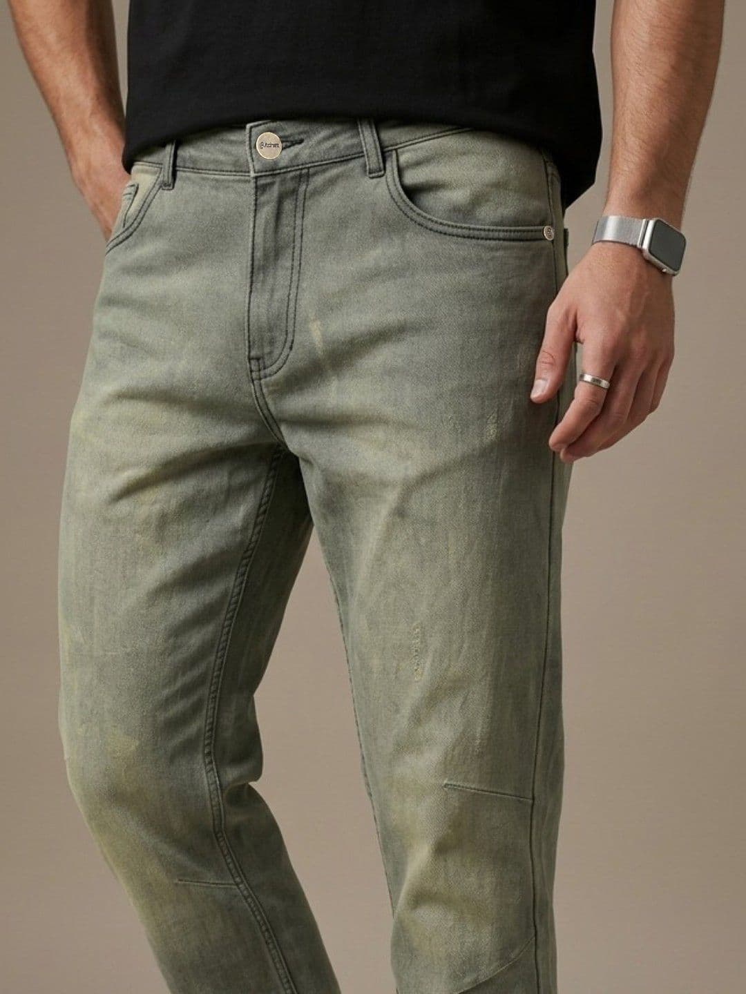 glitchez Men Slim Fit Mid-Rise Stretchable Jeans thumbnail 3