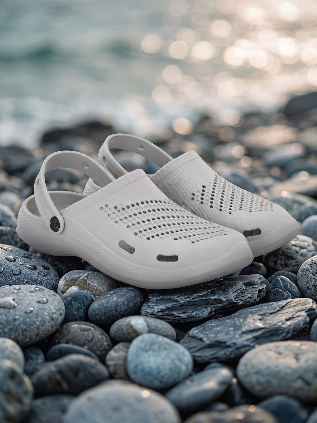 HRX by Hrithik Roshan Men Grey Self Design Rubber Clogs - view 1