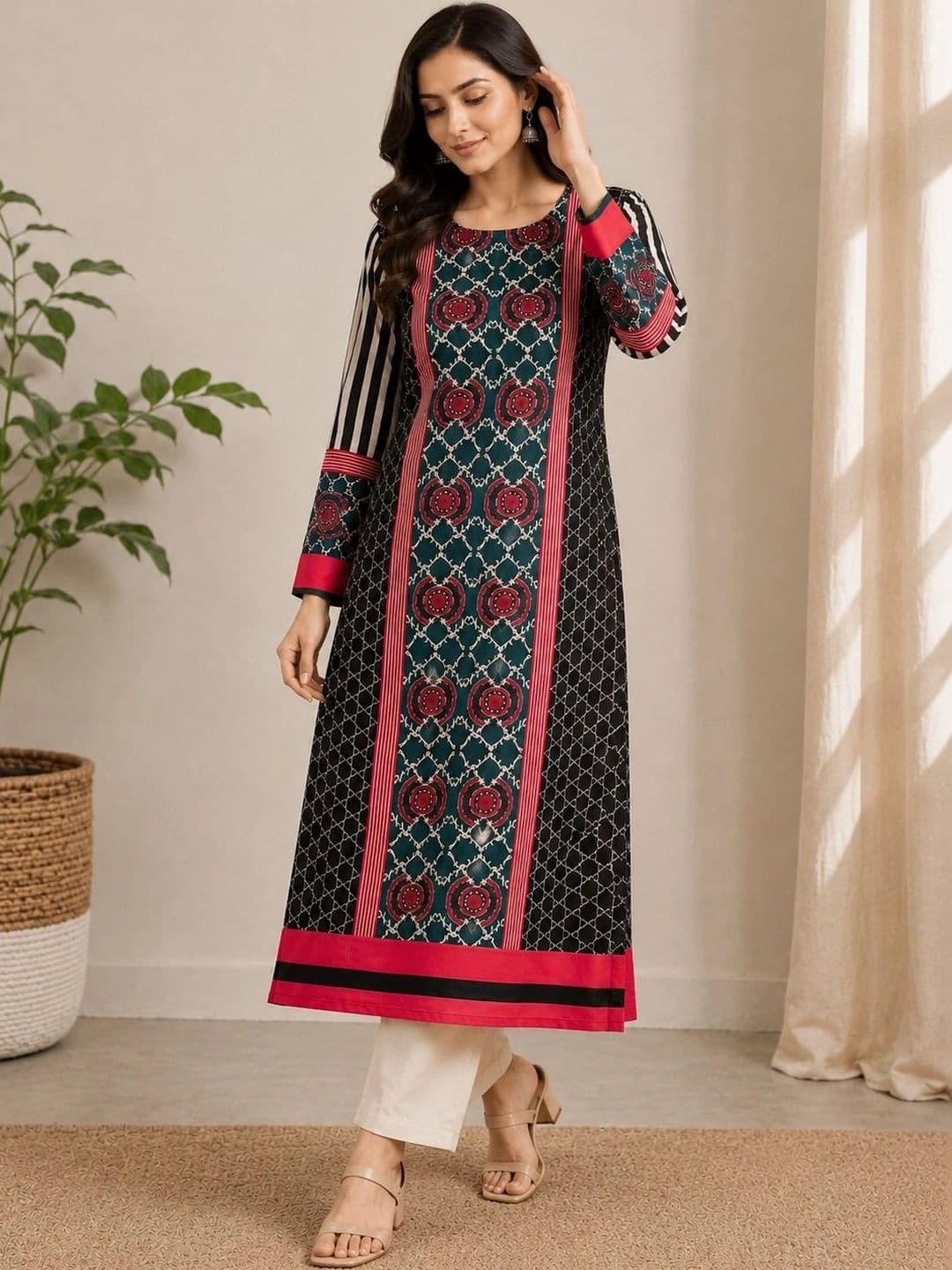 Anouk Women Ethnic Motifs Printed Kurta - view 1
