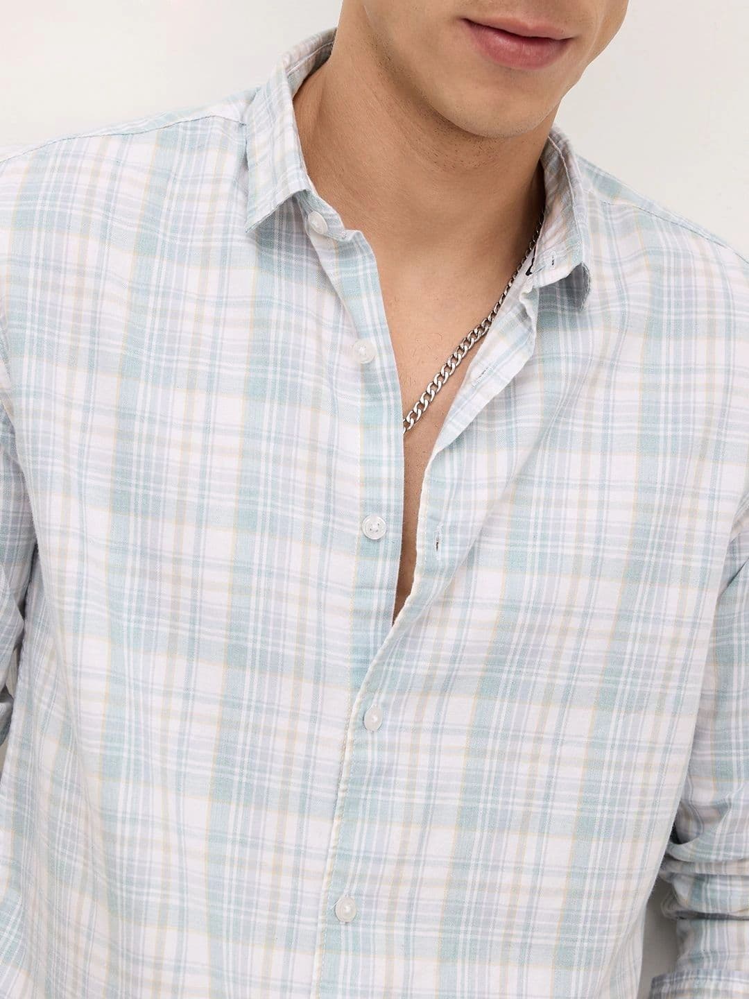 VASTRADO Men Classic Slim Fit Checked Casual Shirt thumbnail 3