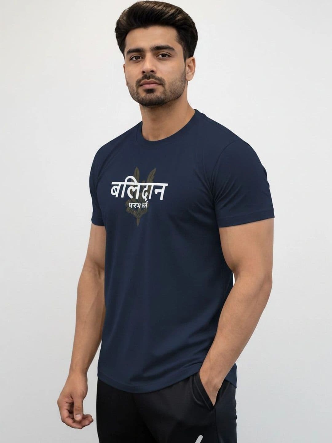 Warrior World Men Typography Printed Pure Cotton T-shirt thumbnail 3