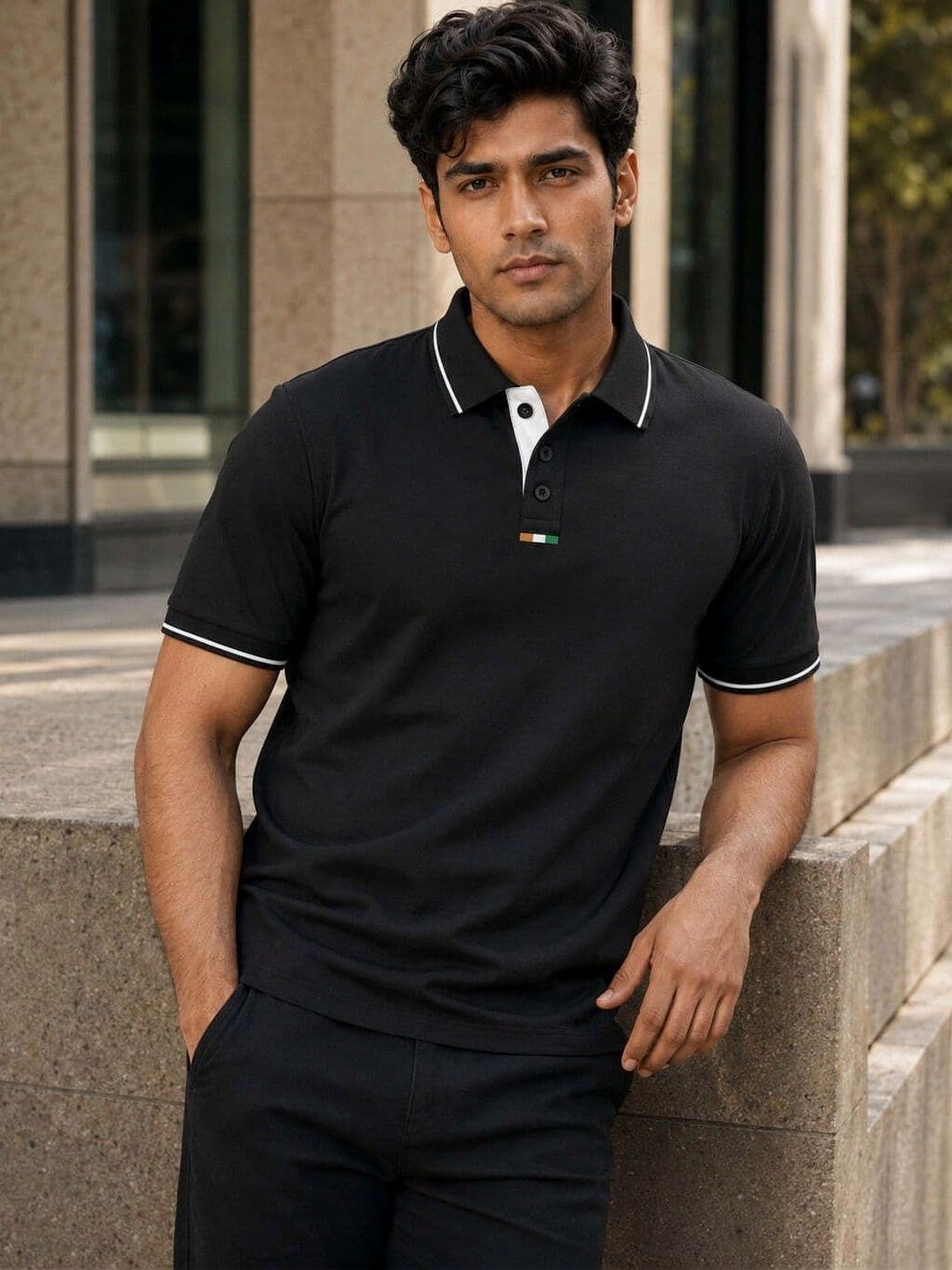 Warrior World Men Polo Collar Pure Cotton T-shirt thumbnail 2