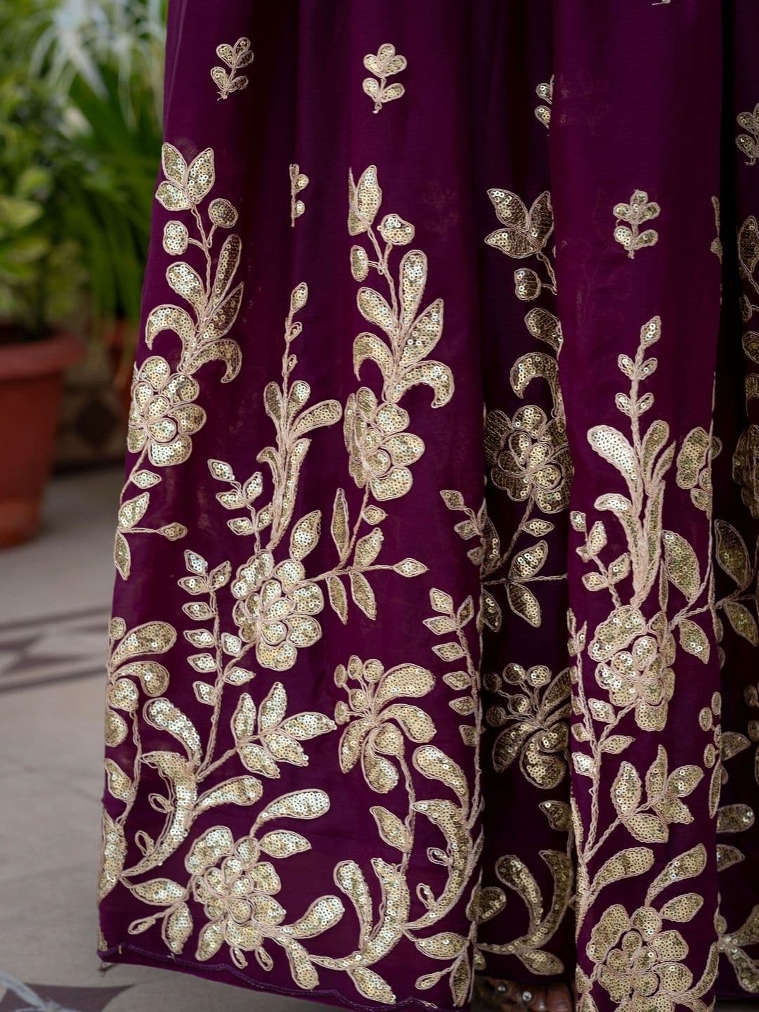 IVARIS Embellished Sequinned Ready to Wear Lehenga & Unstitched Blouse With Dupatta thumbnail 2