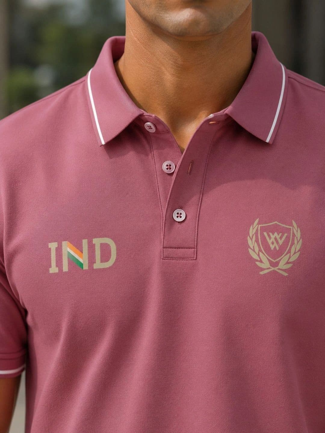 Warrior World Men Printed Polo Collar T-shirt thumbnail 2