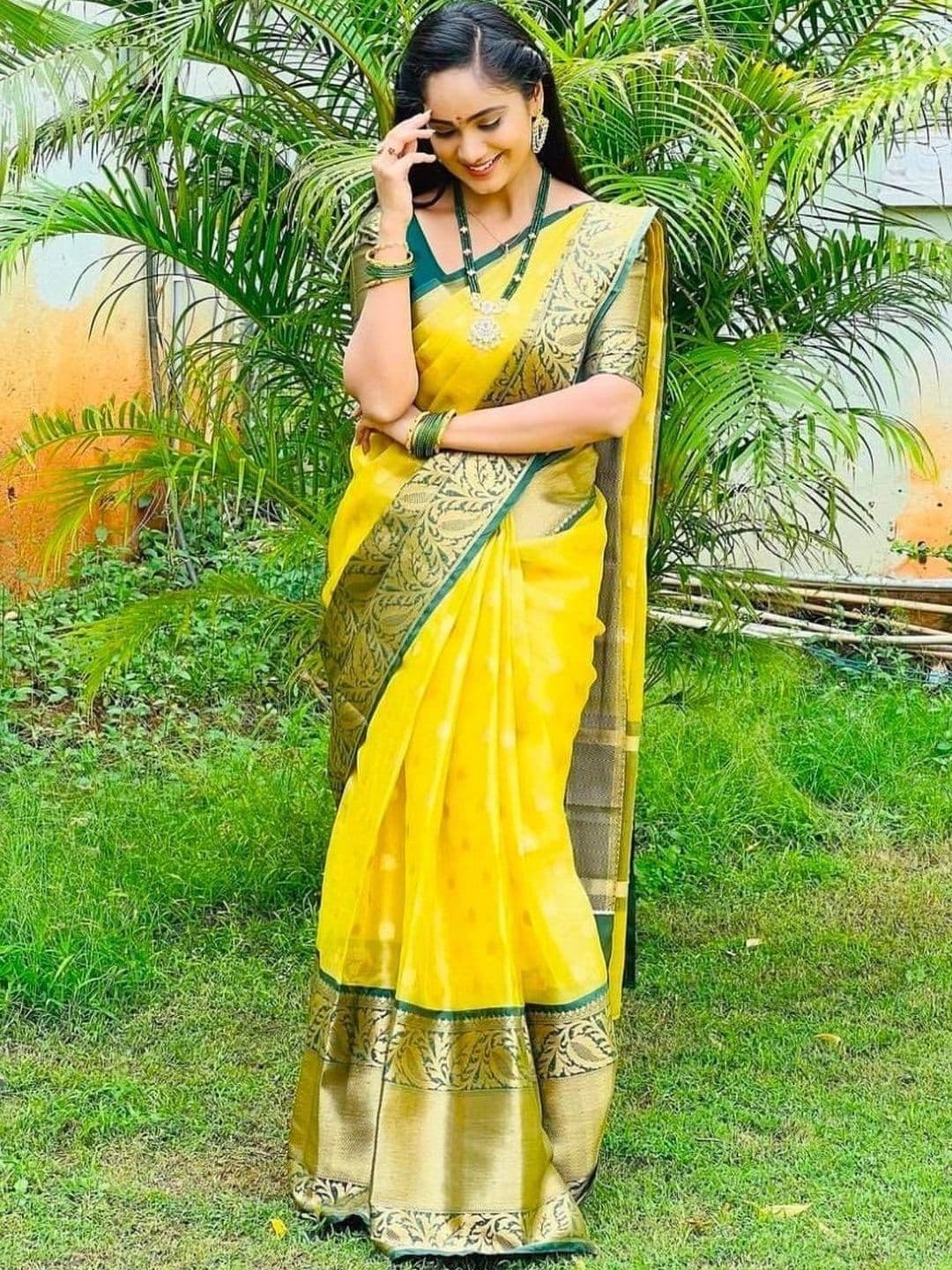 revika Woven Design Zari Art Silk Designer Kanjeevaram Saree thumbnail 5