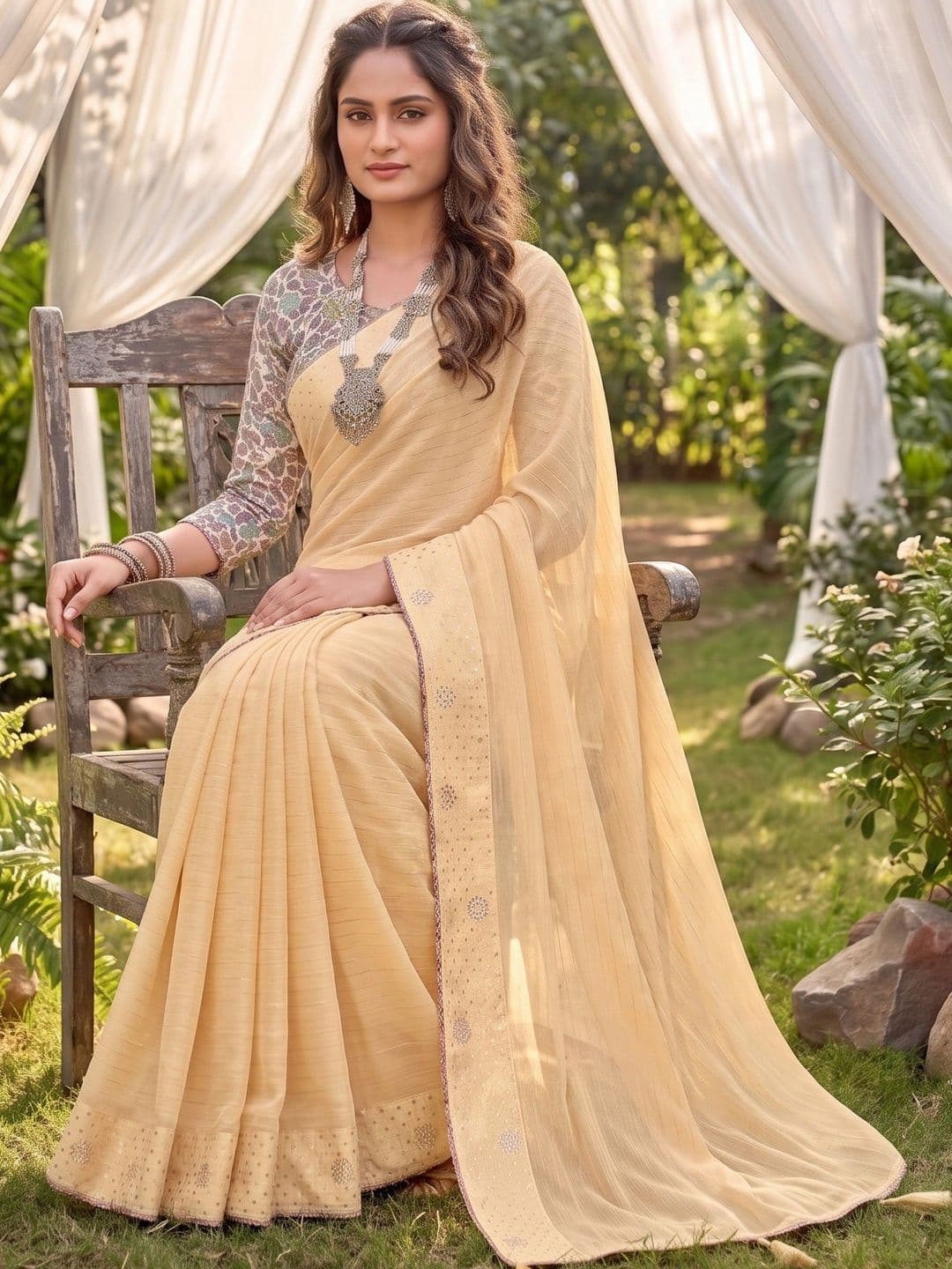 100 Dreams Embellished Beads and Stones Designer Saree thumbnail 6