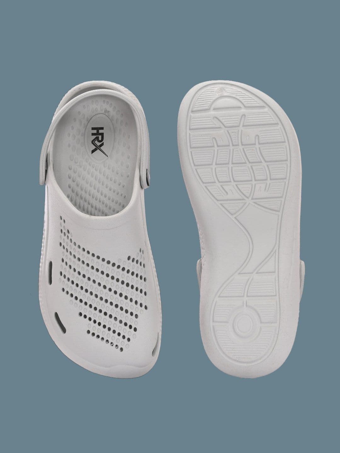 HRX by Hrithik Roshan Men Grey Self Design Rubber Clogs thumbnail 6