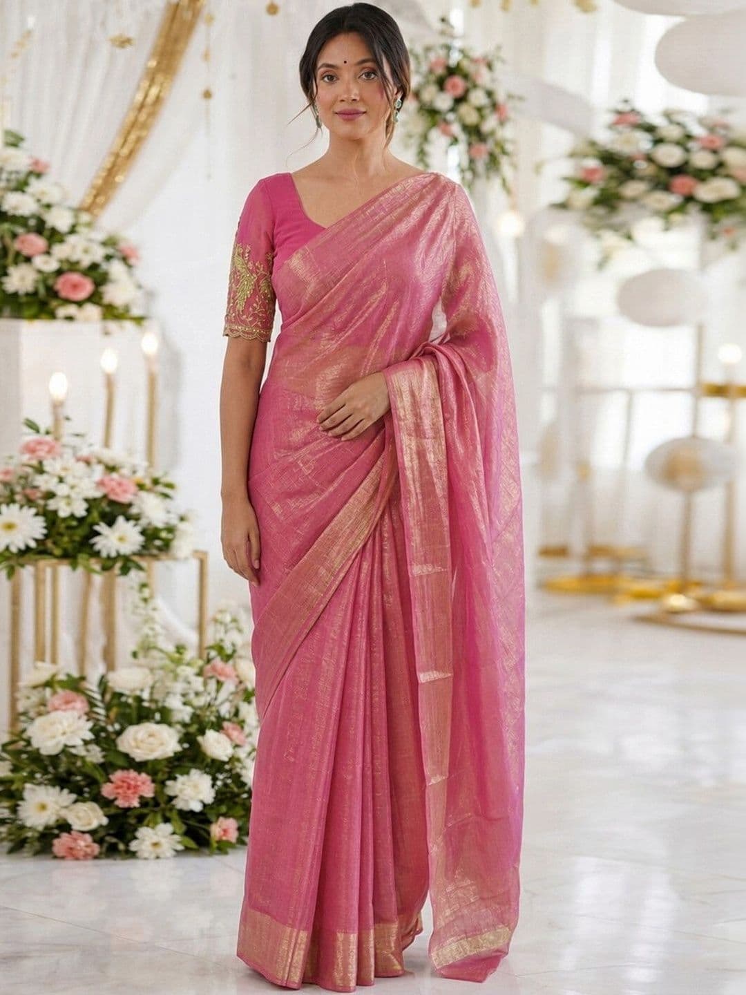 Satrani Tissue Saree - view 1