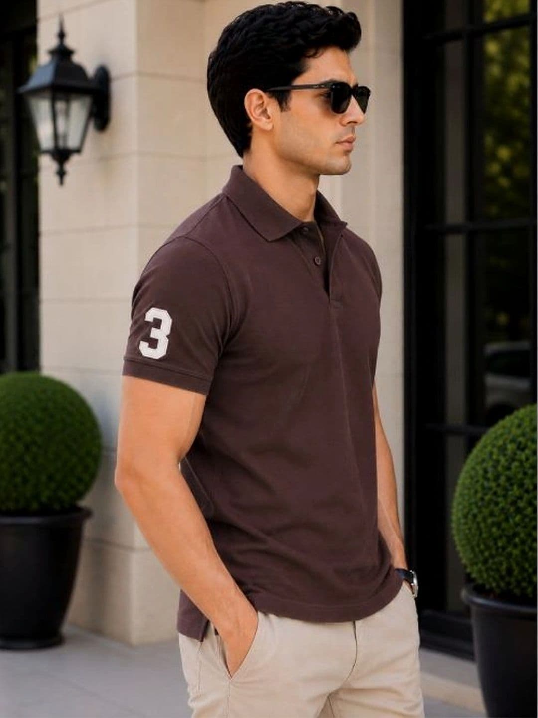 Badlook Men Brand Logo Polo Collar T-shirt thumbnail 4