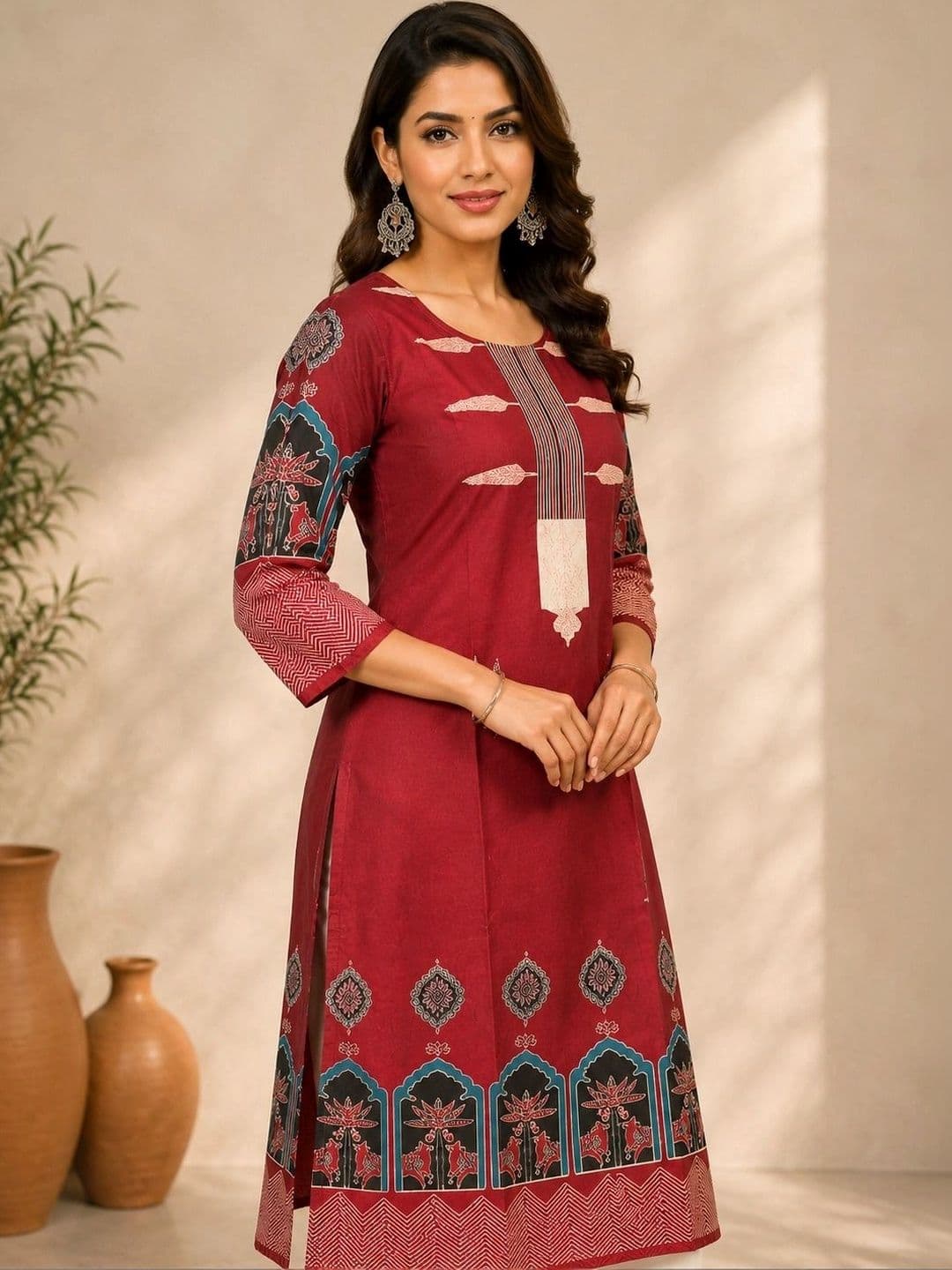 Anouk Women Ethnic Motifs Printed Kurta - view 1