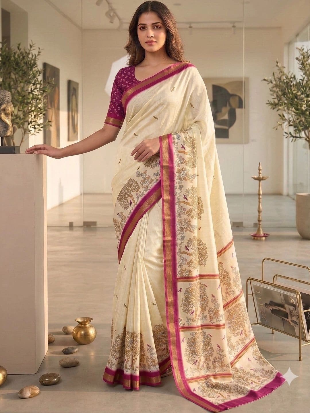 NARIVESH TRENDS Art Silk Saree - view 1