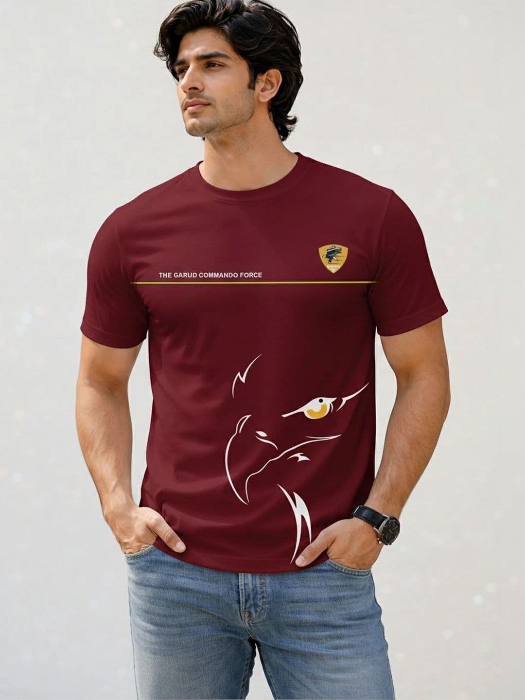 Warrior World Men Printed Pure Cotton T-shirt - view 1