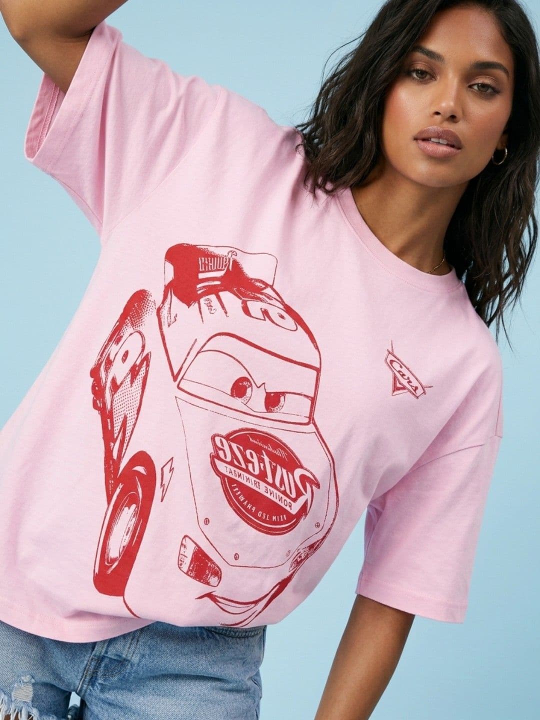 SPORT STREET by glitchez Graphic Printed Drop-Shoulder Sleeves Oversized T-shirt - view 1