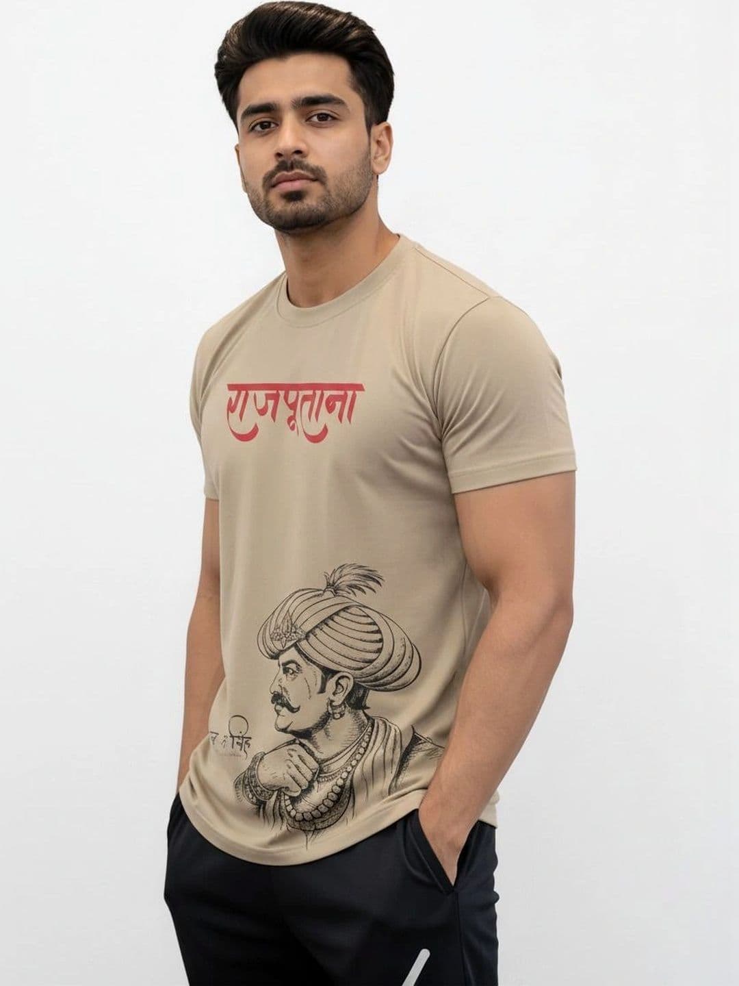 Warrior World Men Typography Printed Pure Cotton T-shirt thumbnail 2
