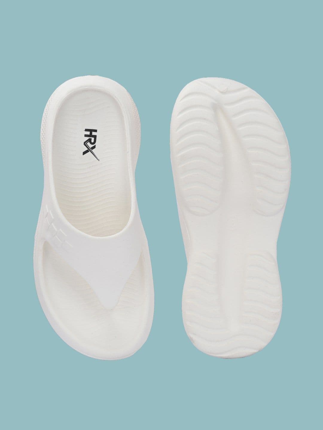 HRX by Hrithik Roshan Men Off White Thong Flip-Flops thumbnail 5