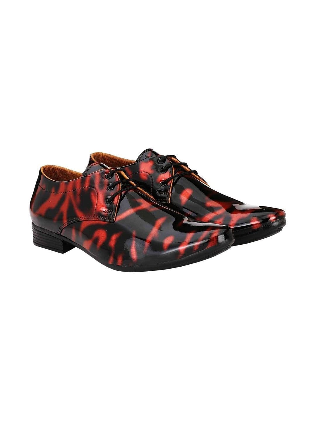 Vitoria Men Printed Formal Derbys With Stylish Cap thumbnail 5