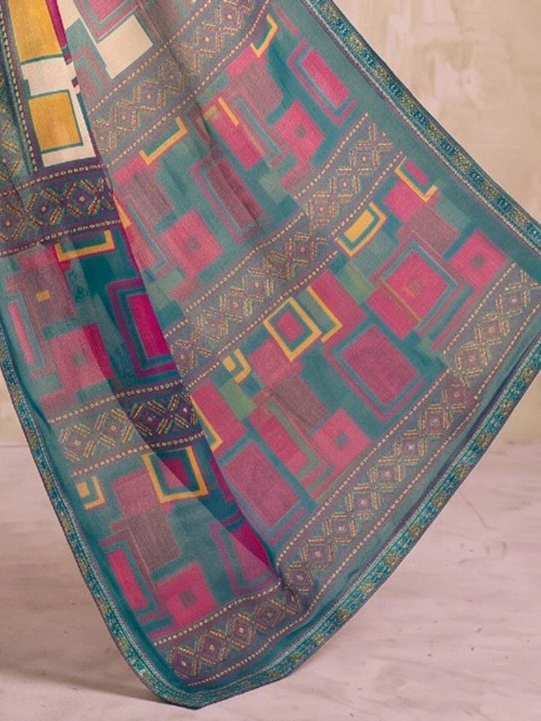 SAARA Ethnic Motifs Pure Georgette Saree thumbnail 6