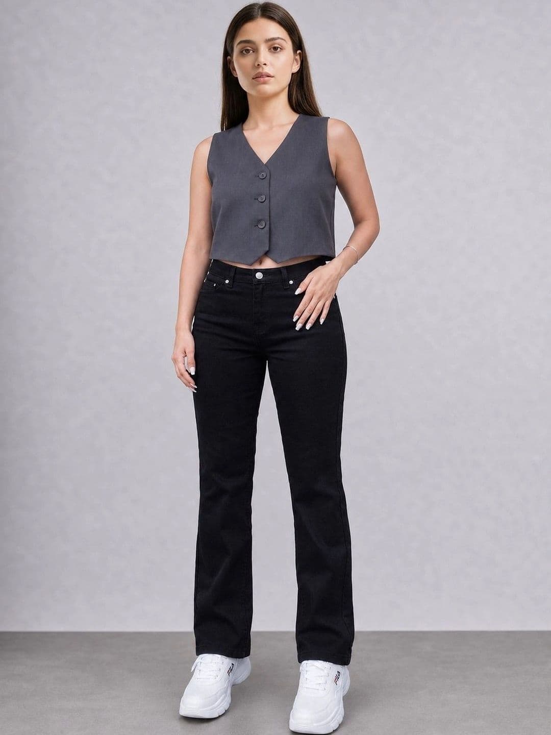 The Roadster Lifestyle Co Mid-Rise Wide Leg Jeans - view 1