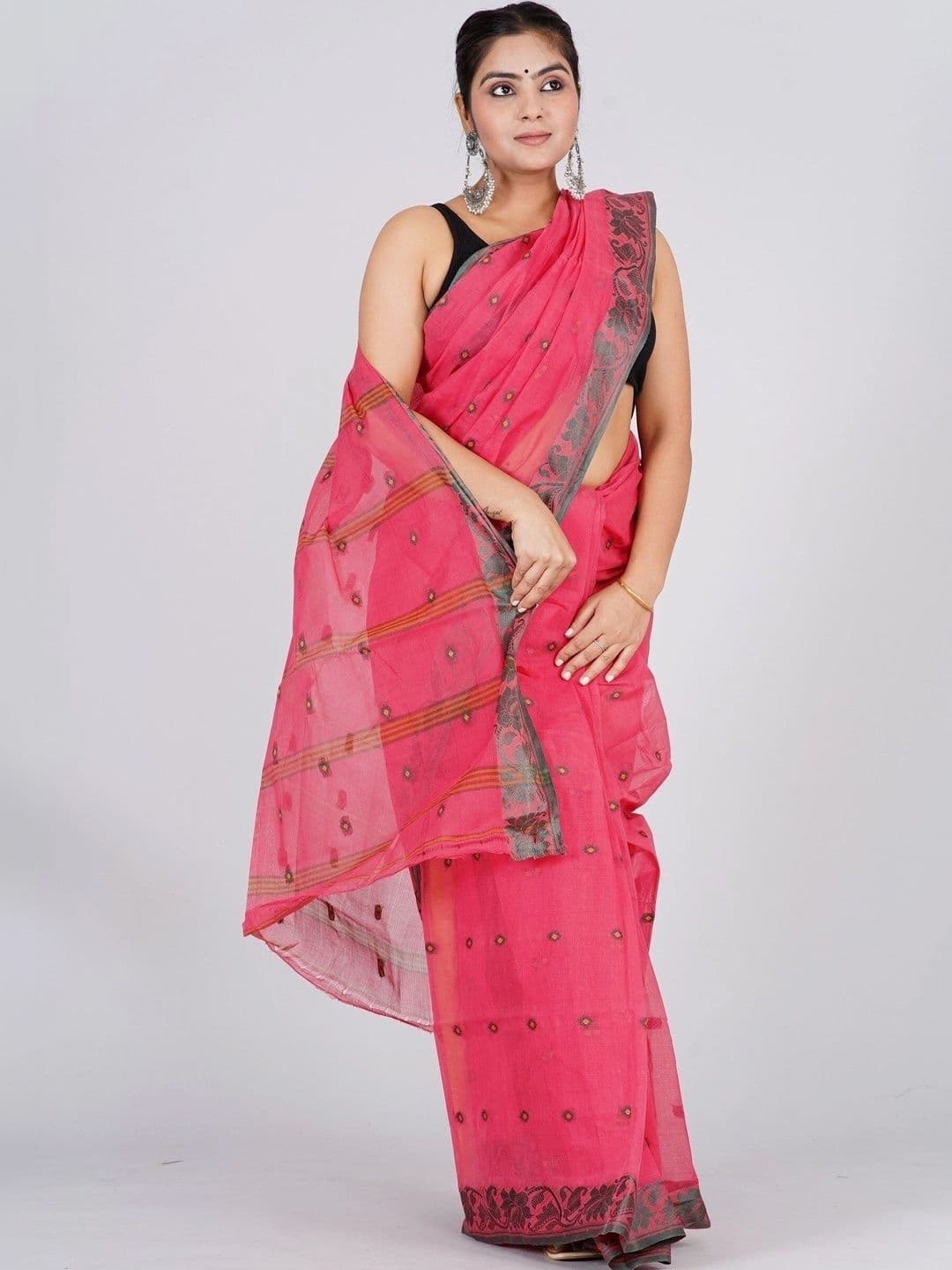 TANTSHREE Zari Pure Cotton Saree thumbnail 2
