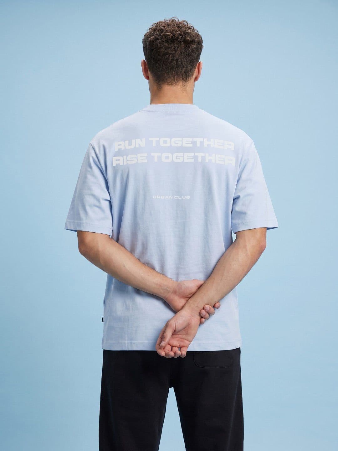 SPORT STREET by glitchez Typography Printed Drop-Shoulder Sleeves T-shirt thumbnail 3
