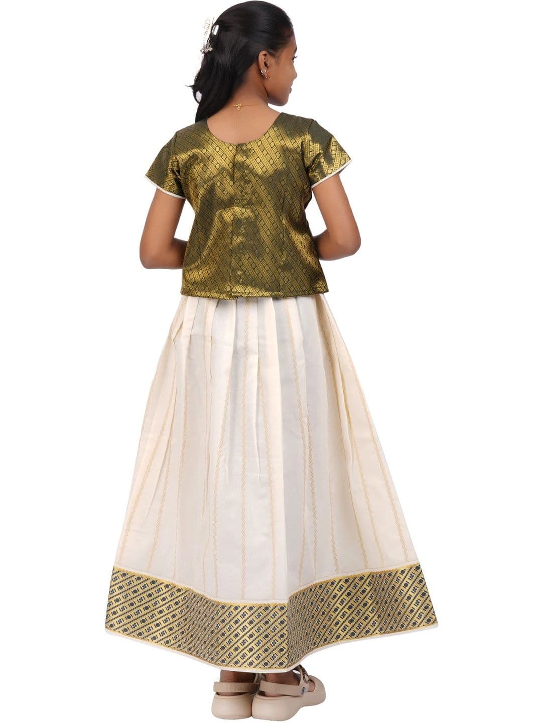 SKV ETHNIVERSE Girls Ready to Wear Lehenga & thumbnail 4