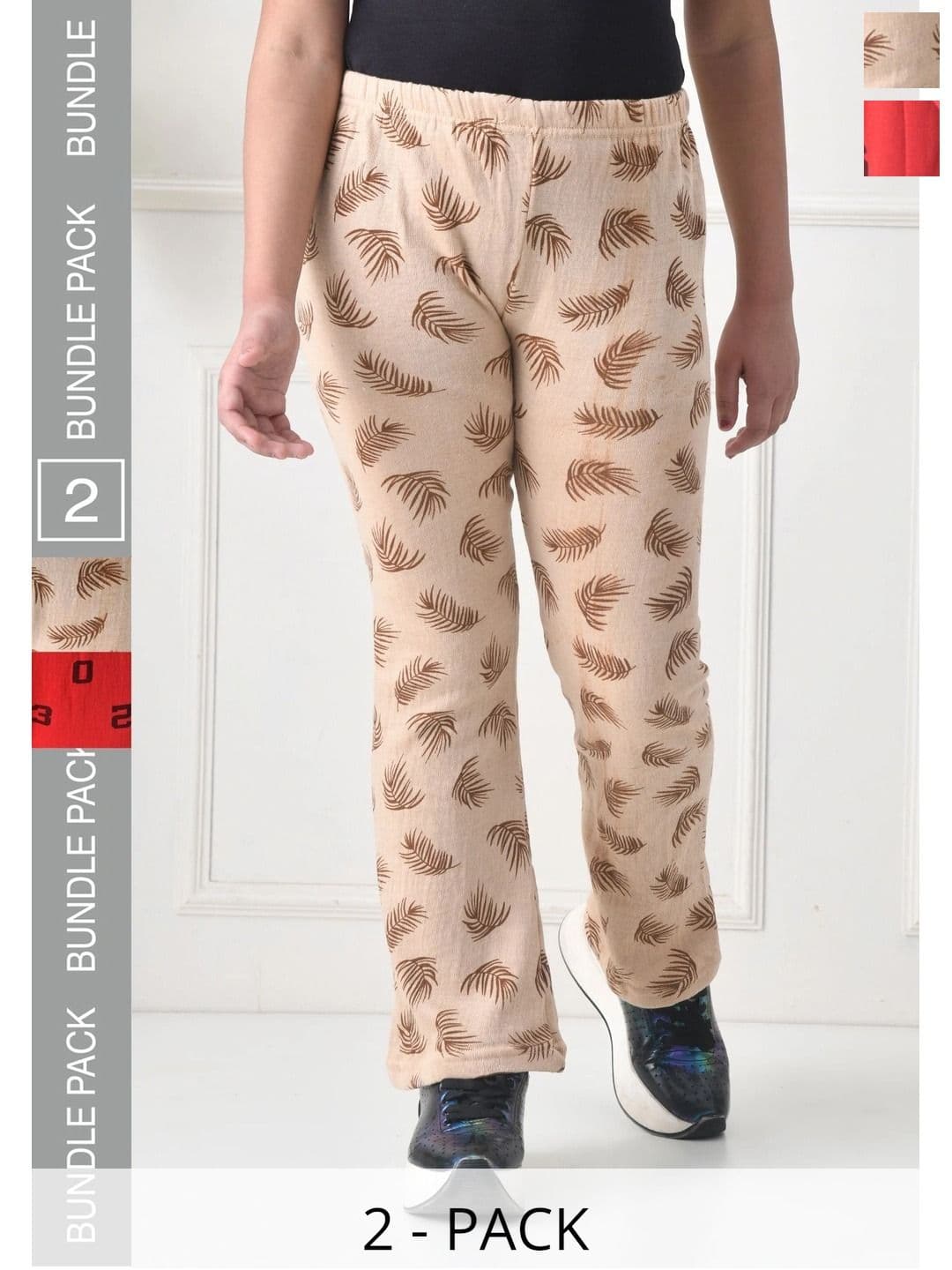 BAESD Girls 2 Printed Knitted Palazzos - view 1
