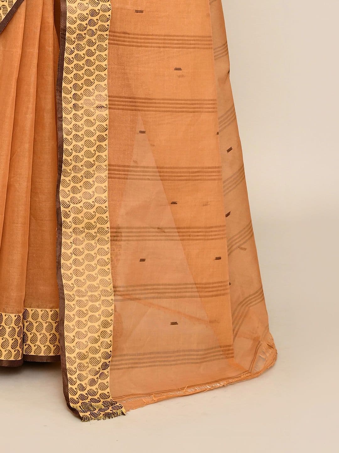 TANTSHREE Striped Pure Cotton Saree thumbnail 5