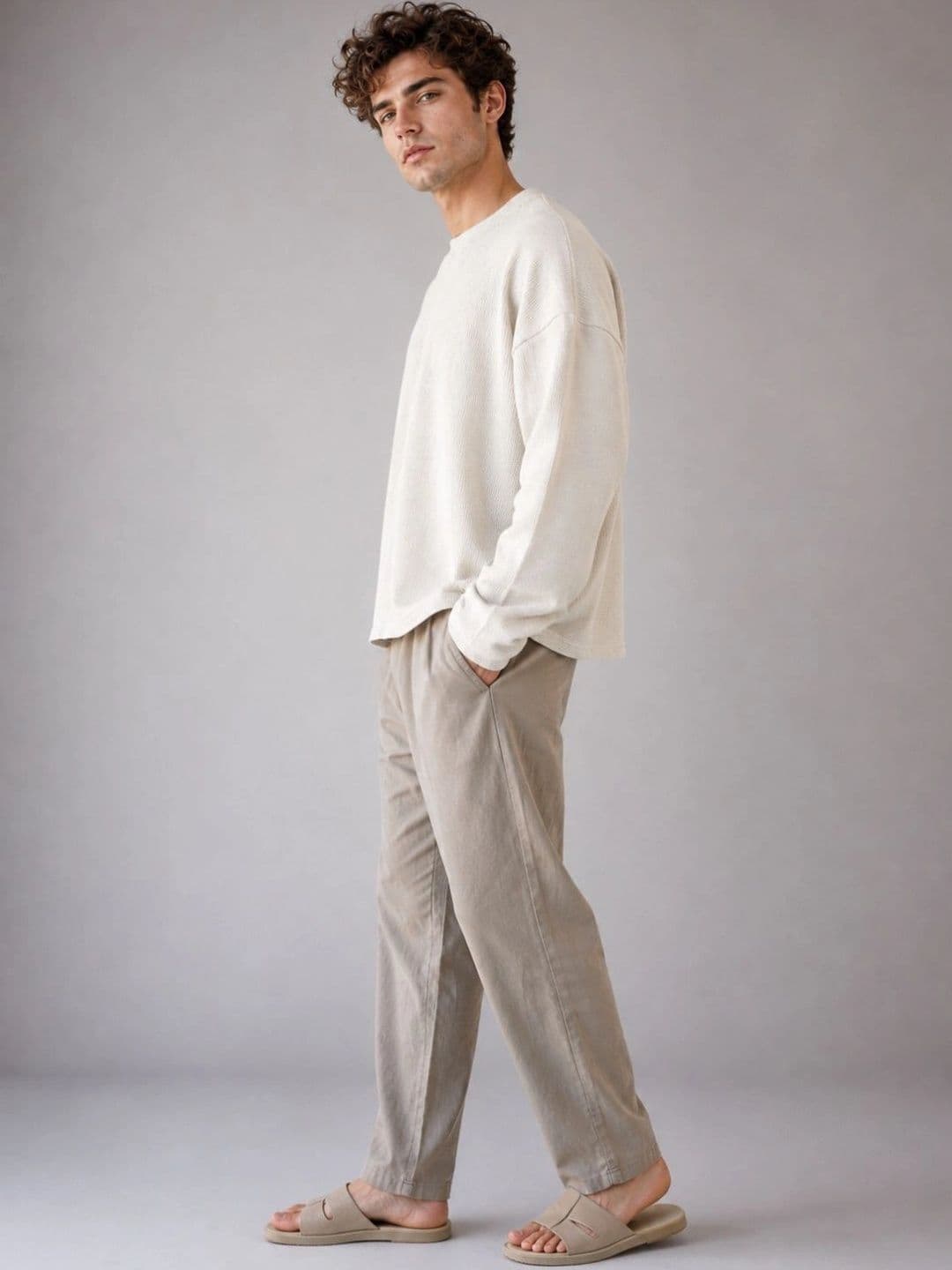 BRAHMOR Men Drop-Shoulder Sleeves Boxy T-shirt thumbnail 4