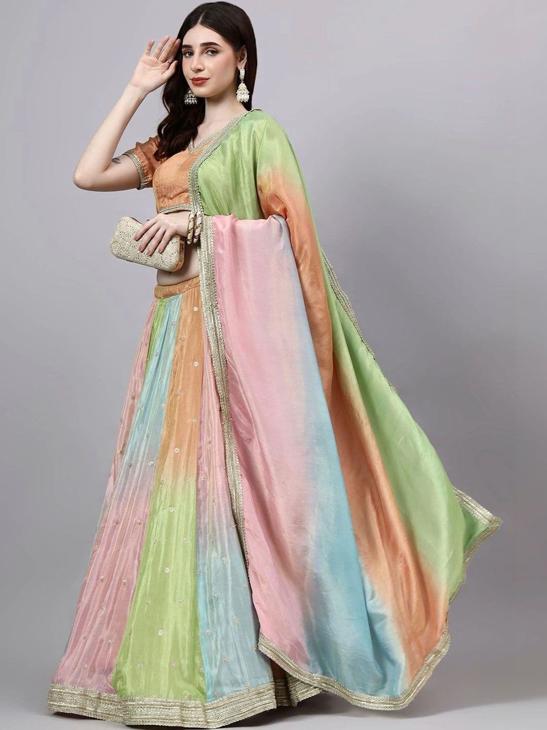 PAVORA Ready to Wear Lehenga & thumbnail 3