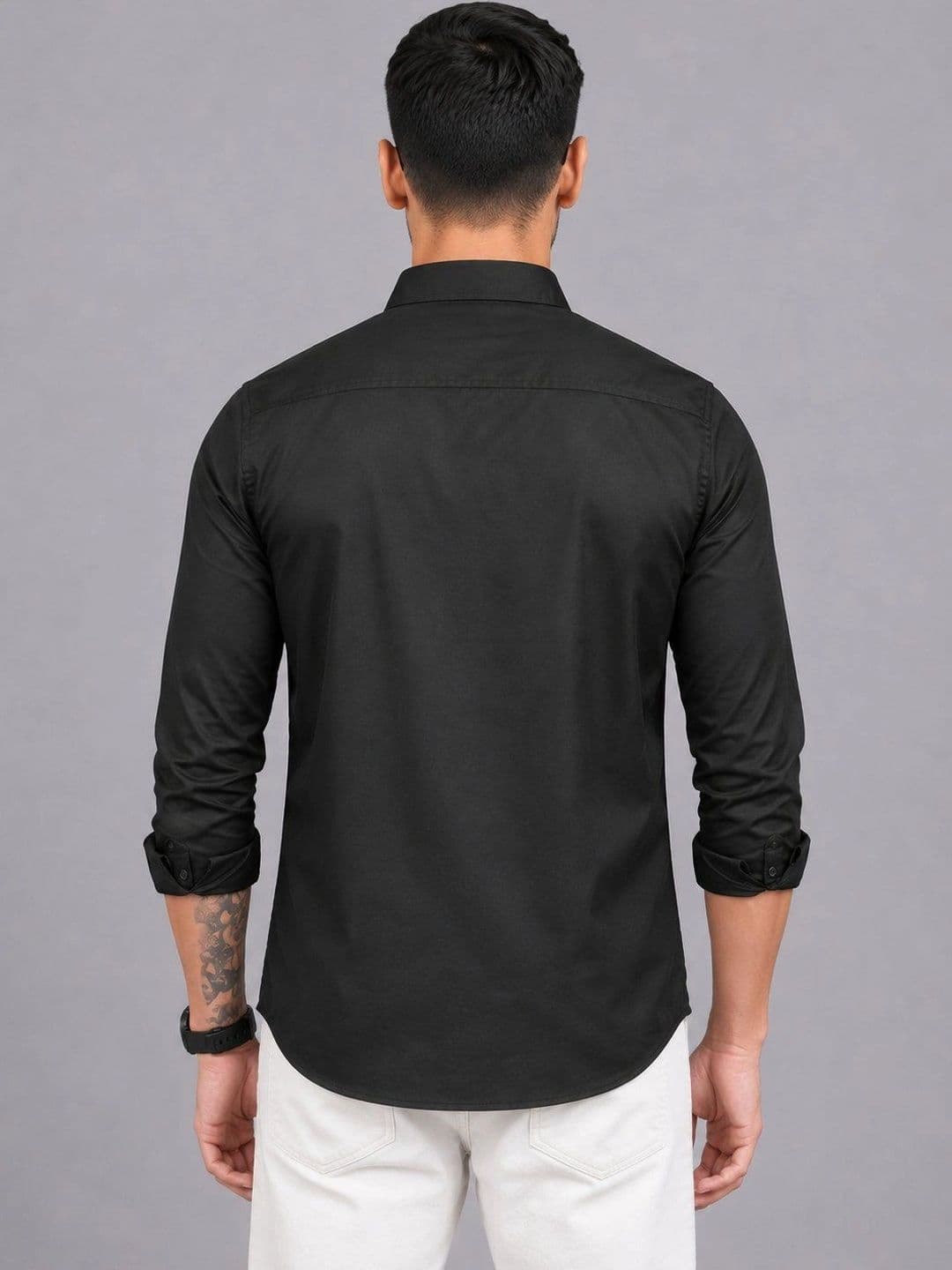 Roadster Men Black Solid Regular Fit Casual Shirt thumbnail 5
