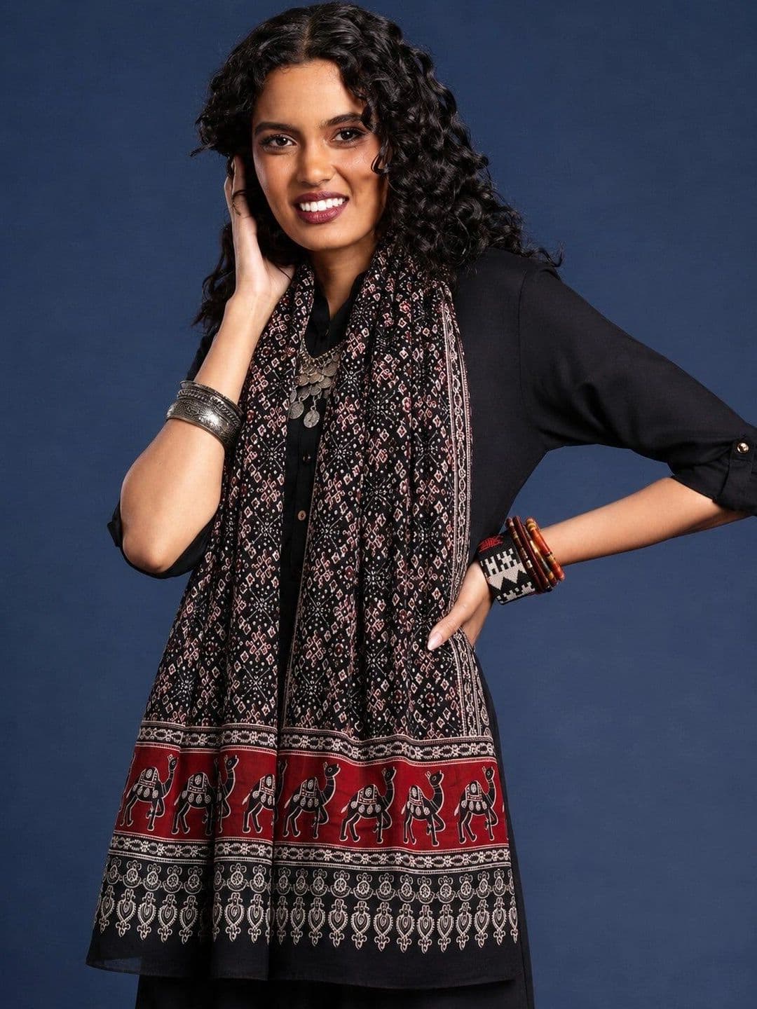 SONARIKA CREATION Ethnic Motifs Printed Block Print Dupatta thumbnail 7