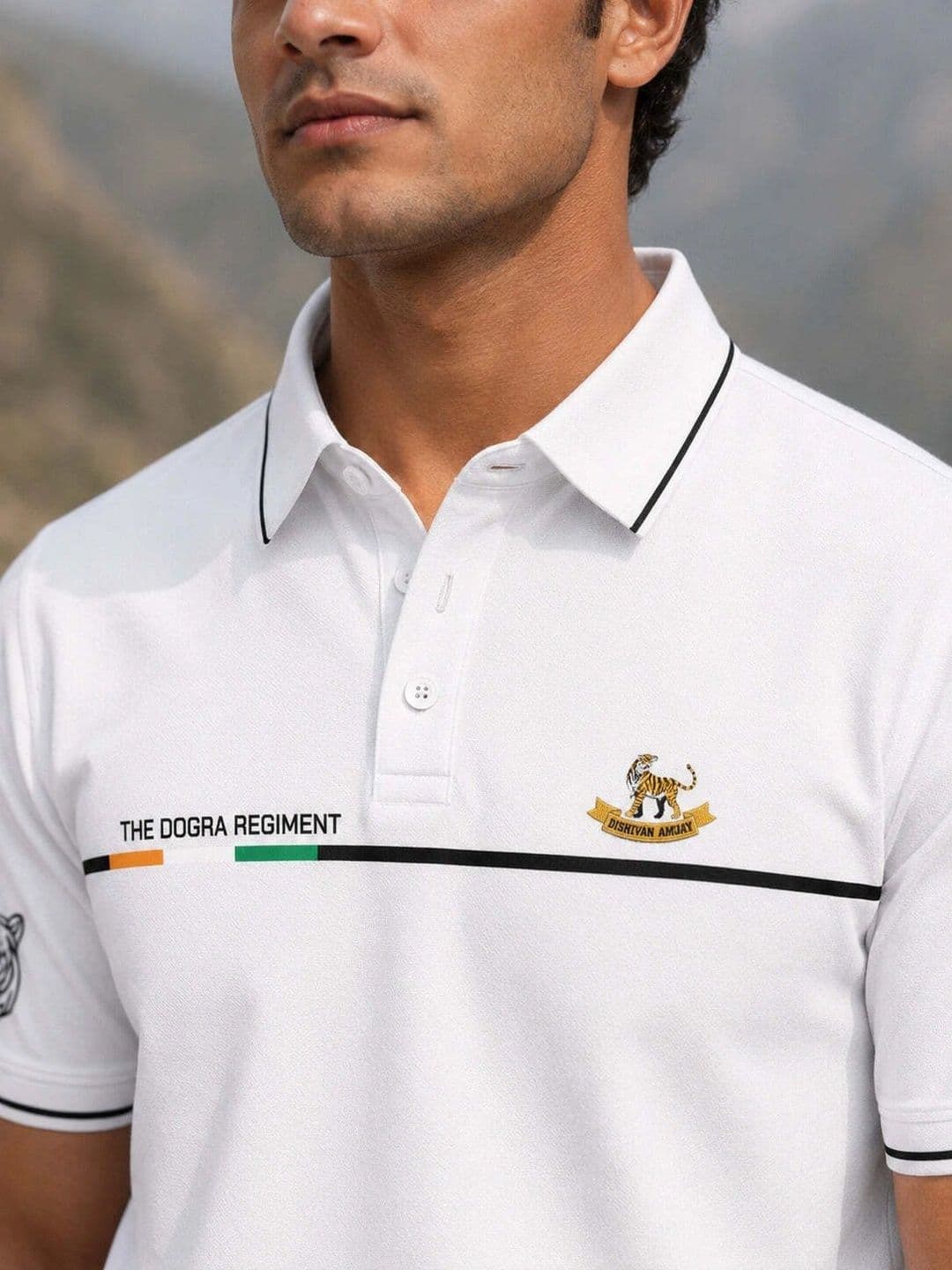 Warrior World Men Brand Logo Printed Polo Collar T-shirt thumbnail 7
