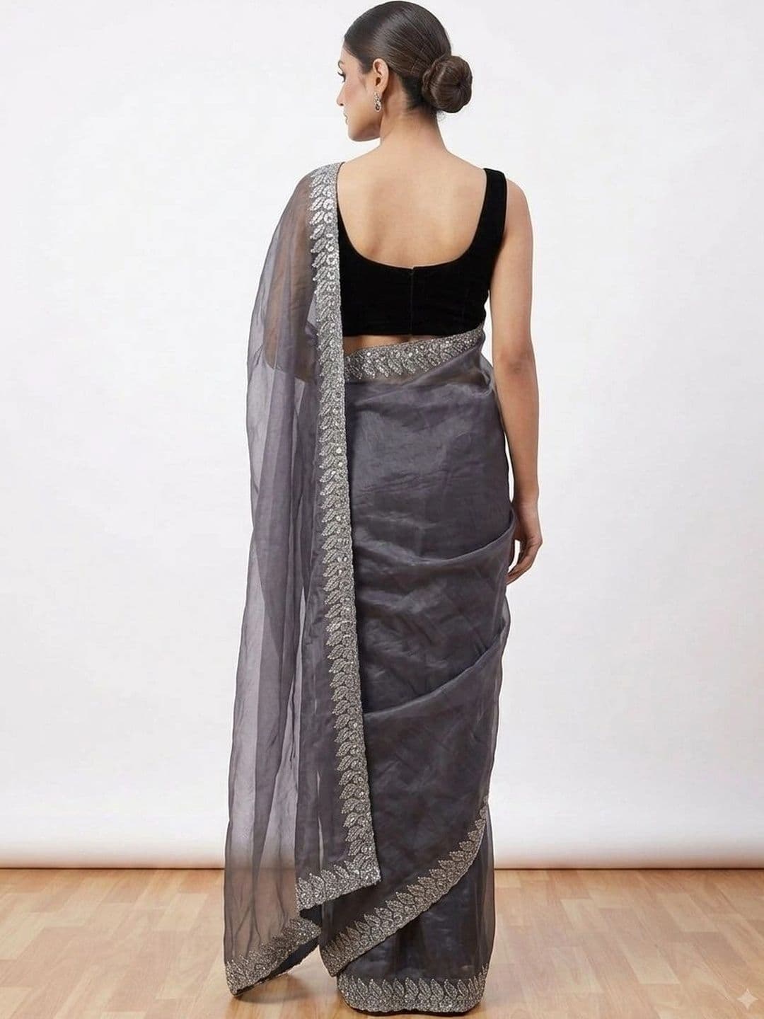 DEVI FASHIONS LLP Ethnic Motifs Tissue Saree thumbnail 2