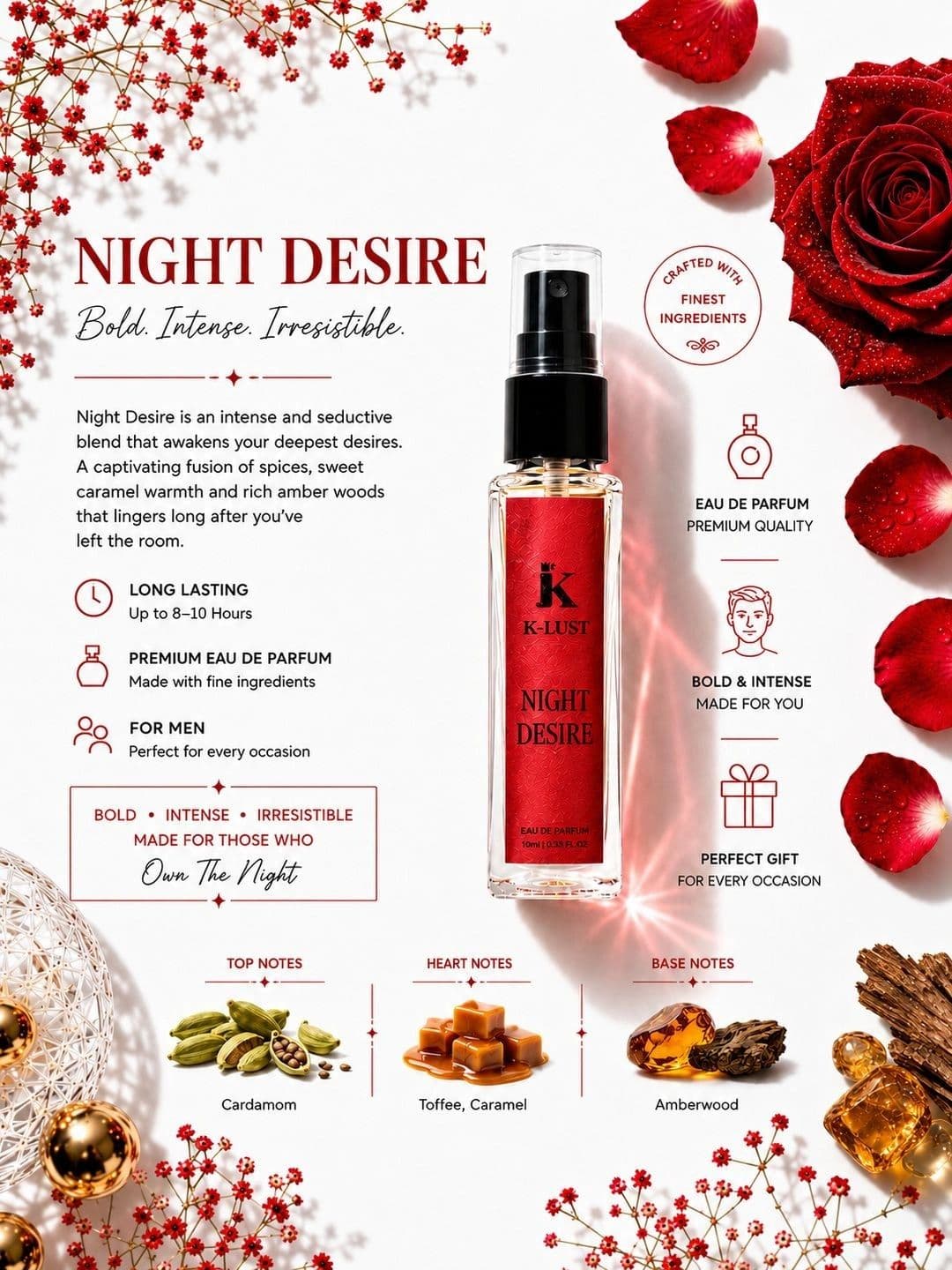 K-LUST Set Of 5 Long Lasting Eau De Parfum Kit - 8 ml Each thumbnail 2