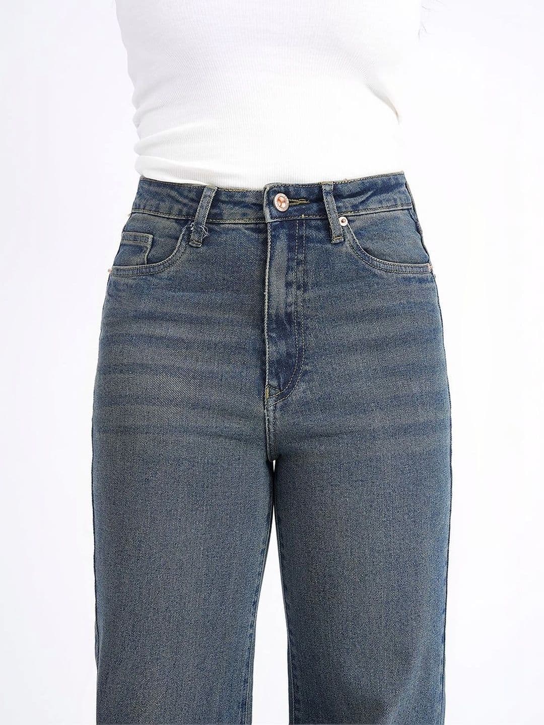 Defrost Jeans Women Wide Leg High-Rise Stretchable Jeans thumbnail 5