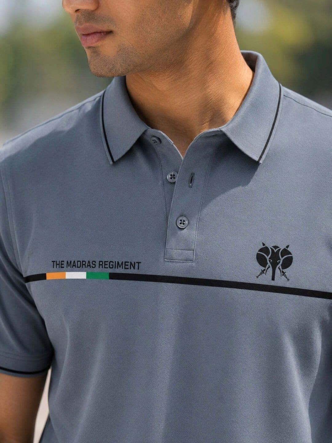 Warrior World Men Typography Printed Polo Collar T-shirt thumbnail 5