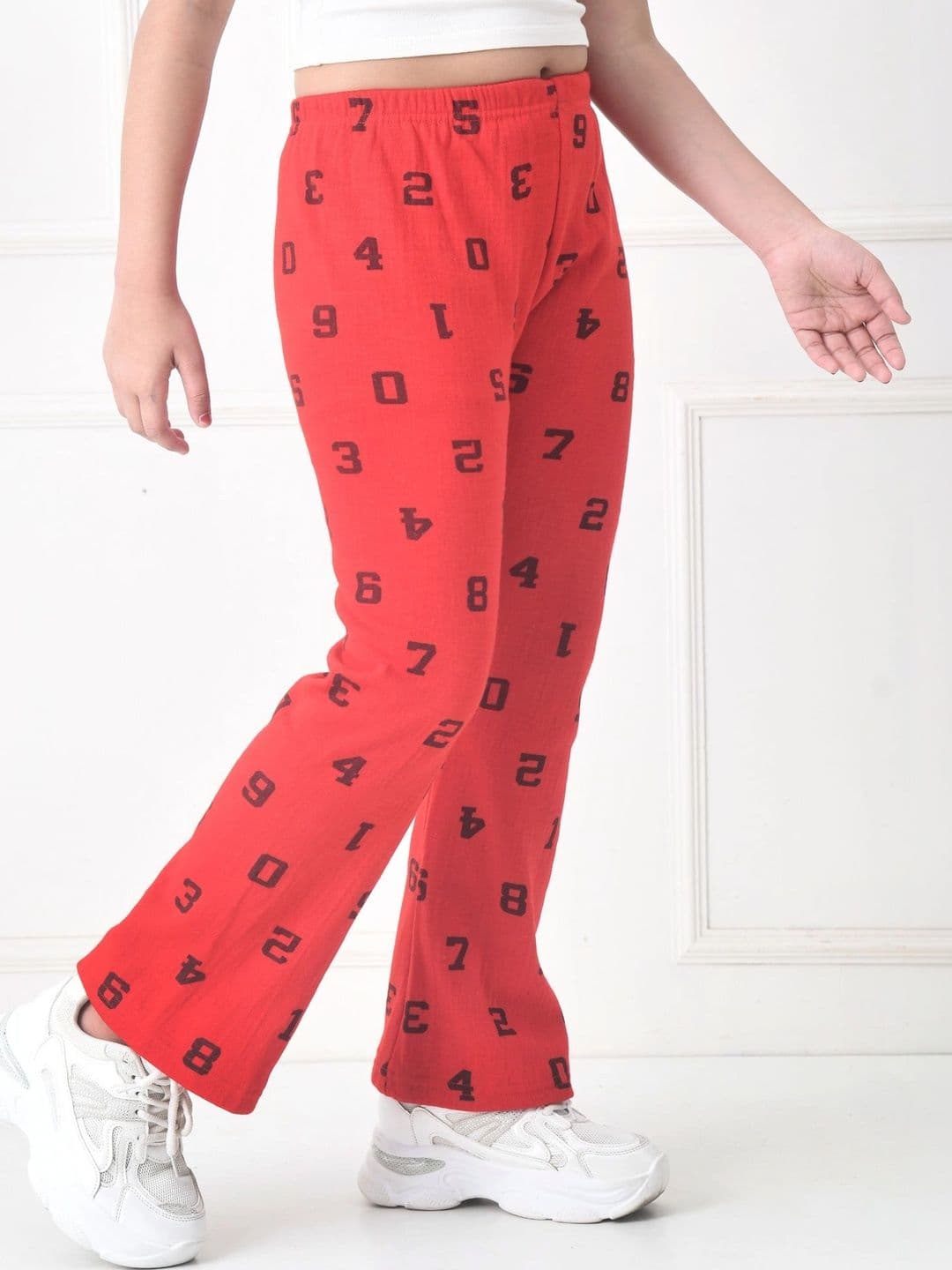 BAESD Girls Printed Knitted Palazzos - view 1