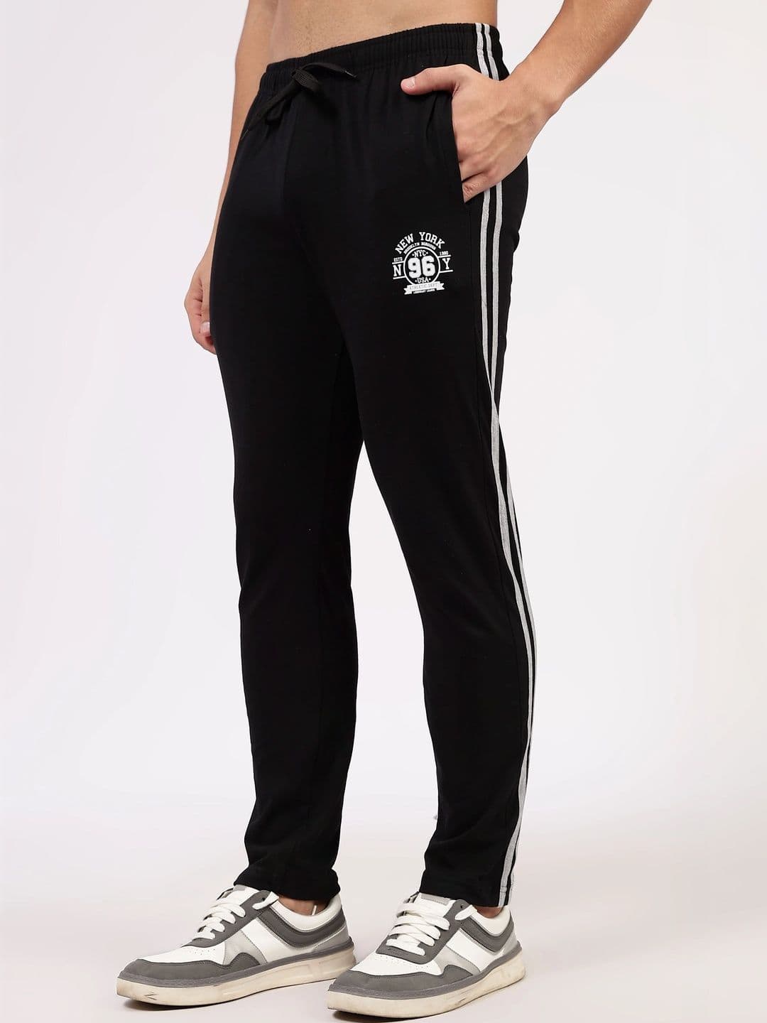 24 Street Men Straight Fit Brand Logo Training Joggers - view 1