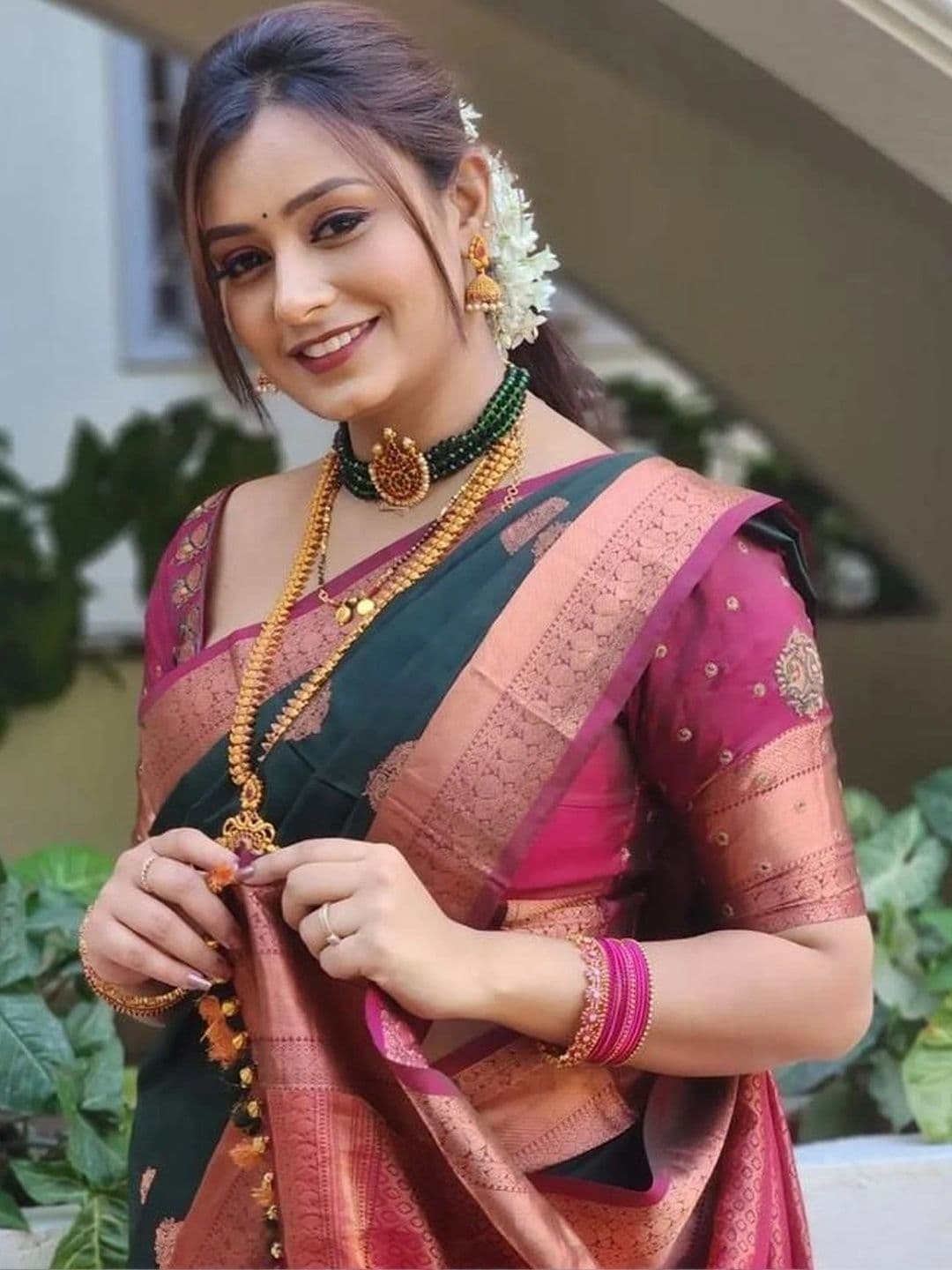 revika Woven Design Zari Art Silk Designer Kanjeevaram Saree thumbnail 7