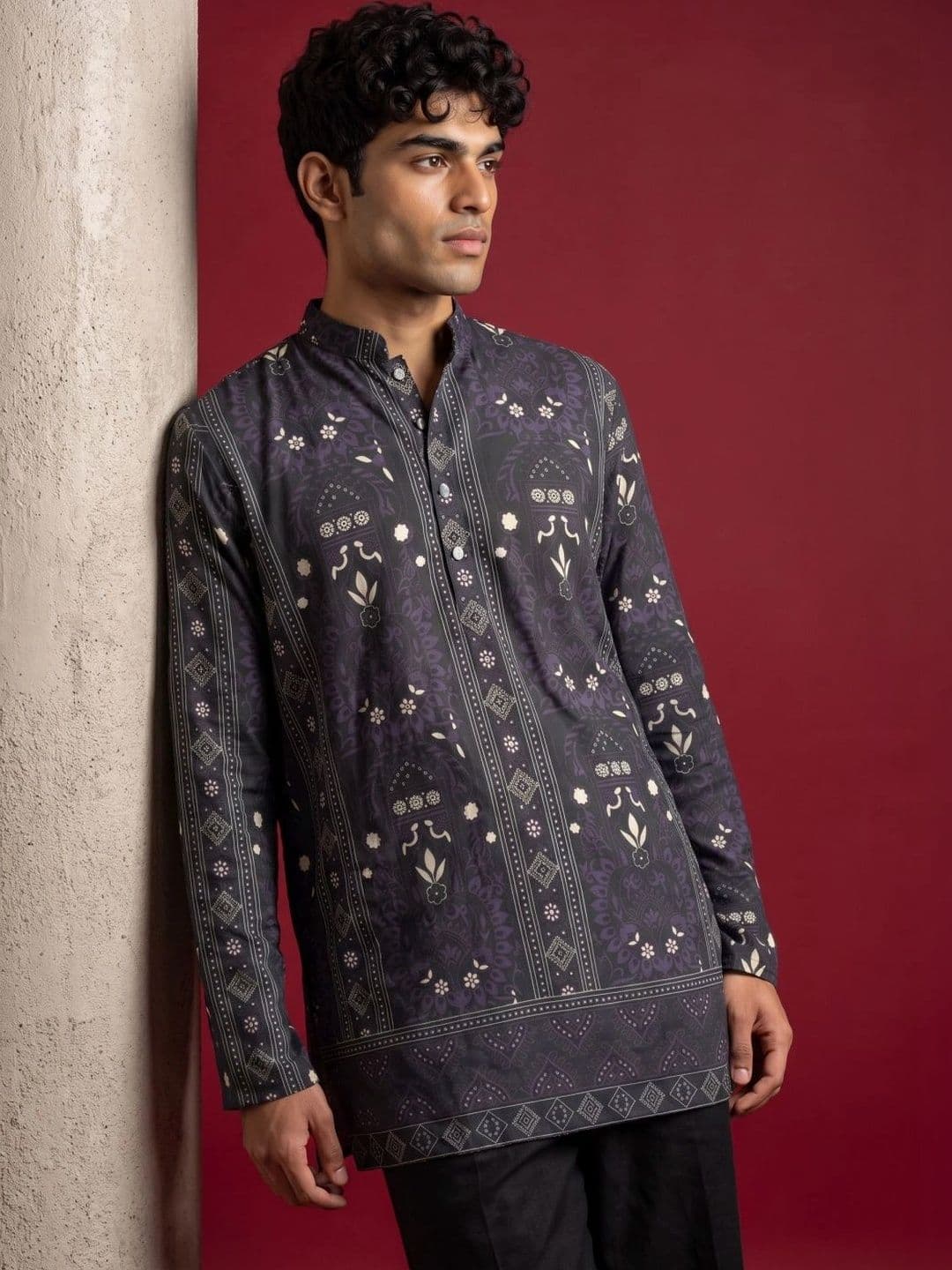 Jompers Men Ethnic Motifs Printed Kurta thumbnail 4