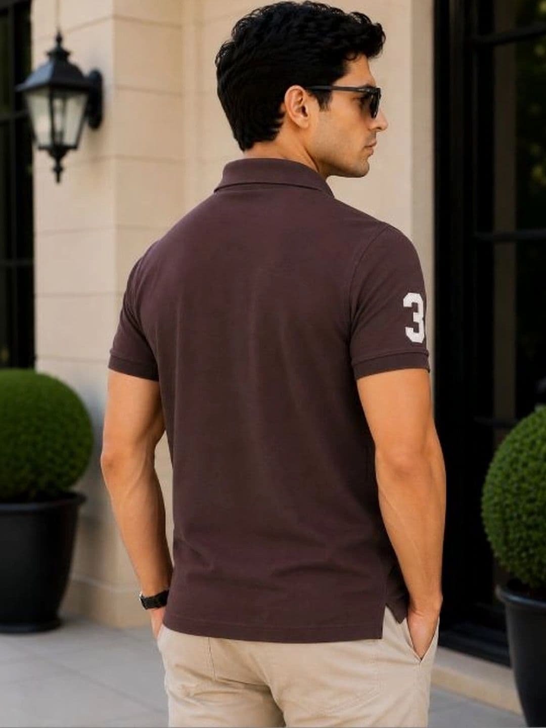Badlook Men Brand Logo Polo Collar T-shirt thumbnail 3