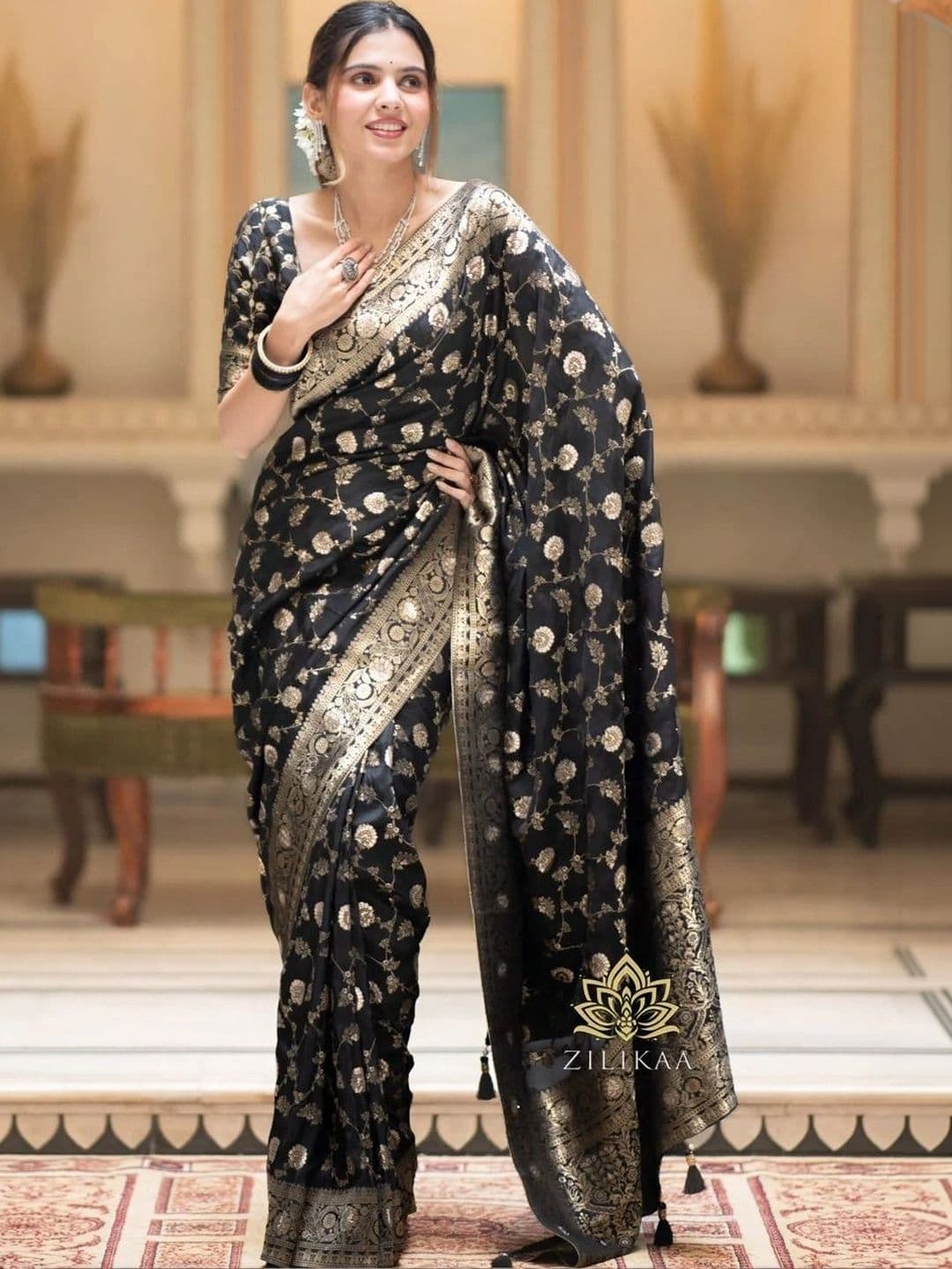 revika Woven Design Zari Art Silk Designer Kanjeevaram Saree - view 1
